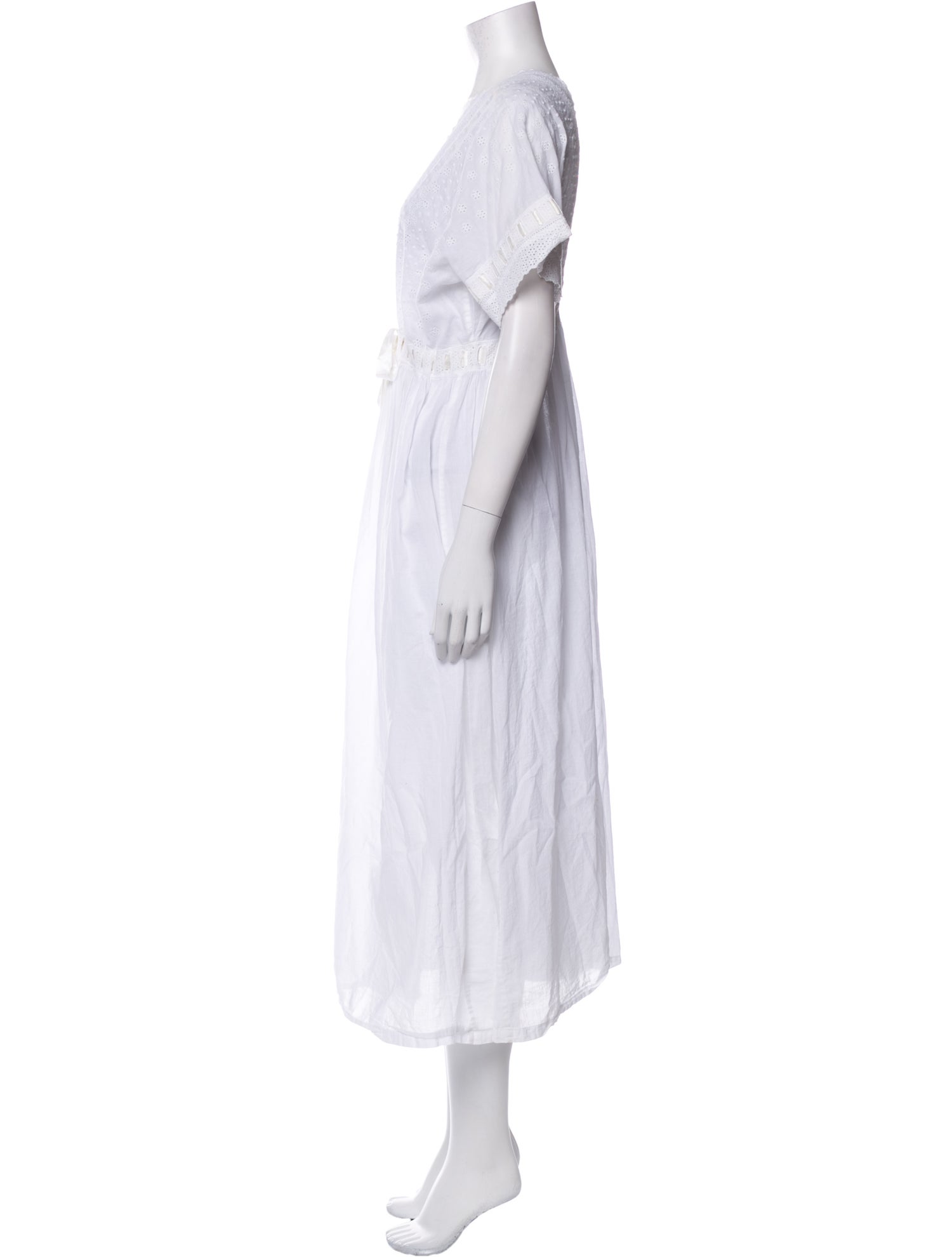 LoveShackFancy V-Neck Long Dress