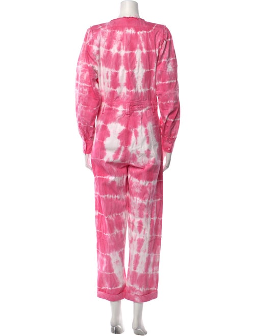 LoveShackFancy Tie-Dye Print Scoop Neck Jumpsuit