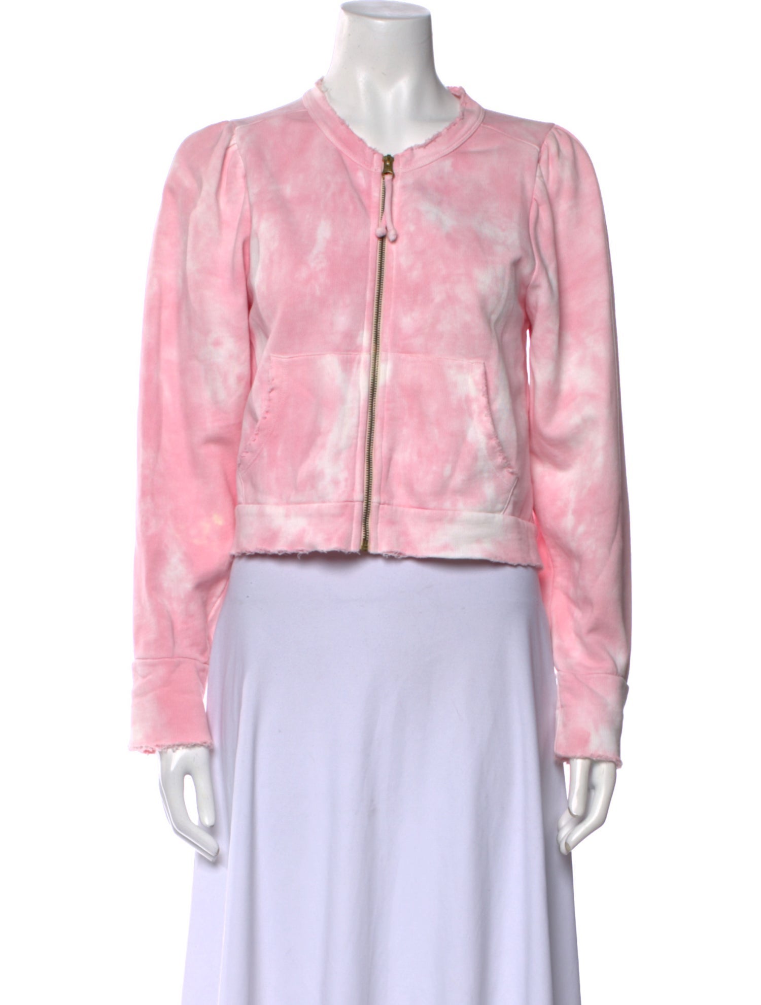 LoveShackFancy Tie-Dye Print Crew Neck Crop Top