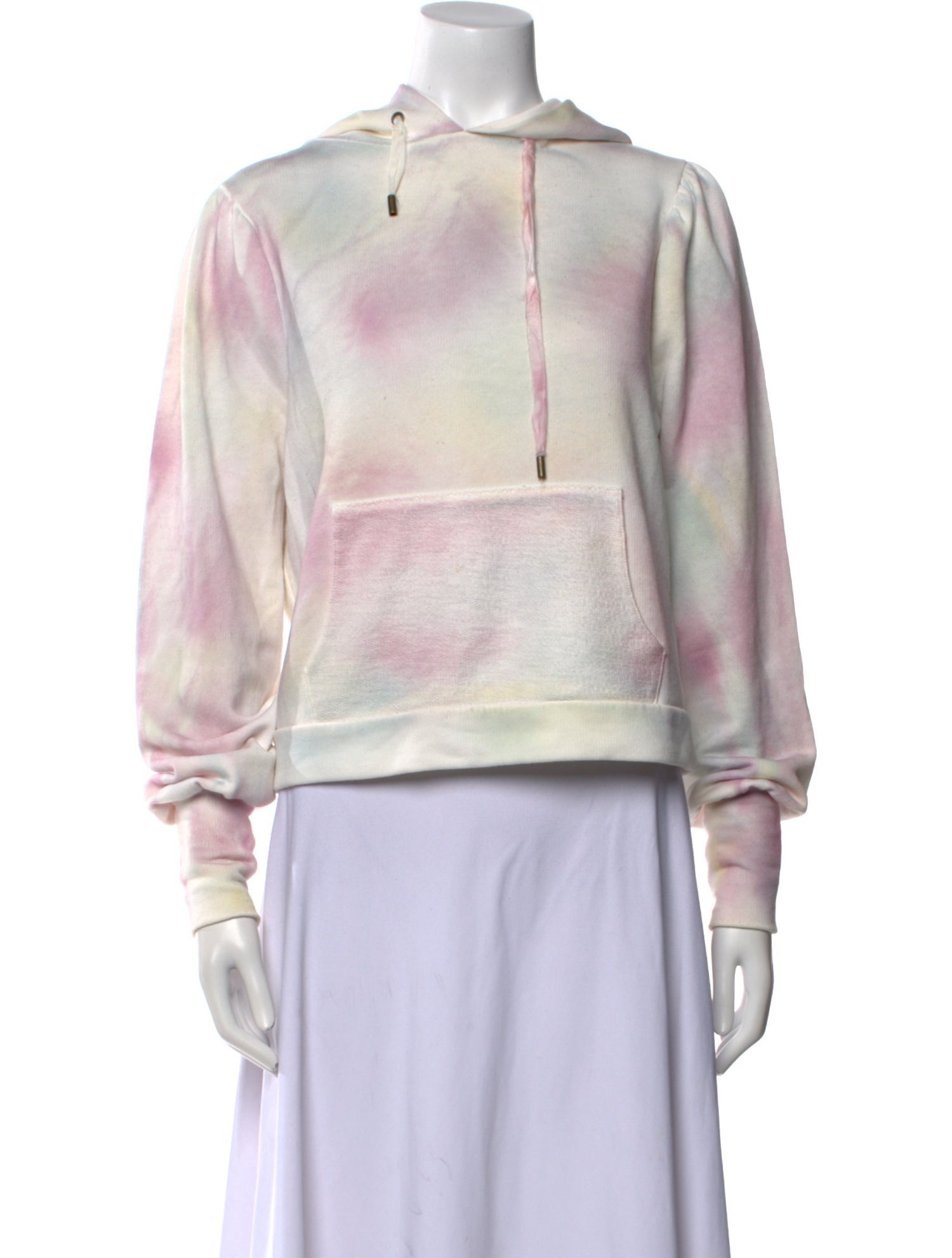 LoveShackFancy Tie-Dye Print Mock Neck Sweatshirt
