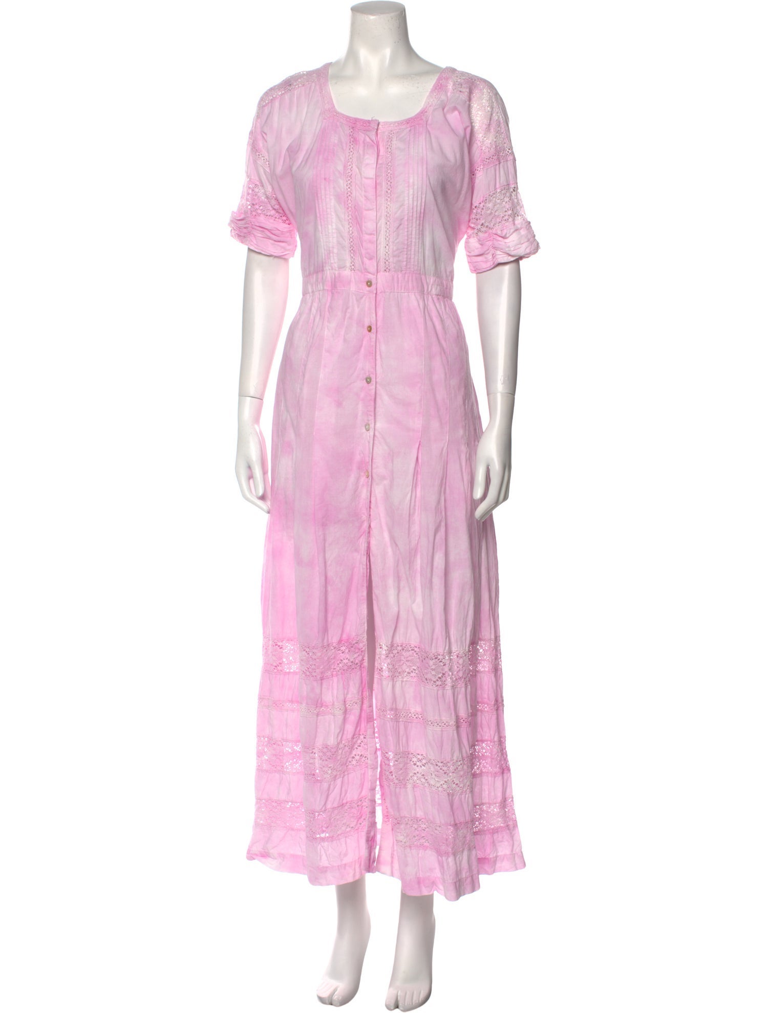 LoveShackFancy Scoop Neck Long Dress