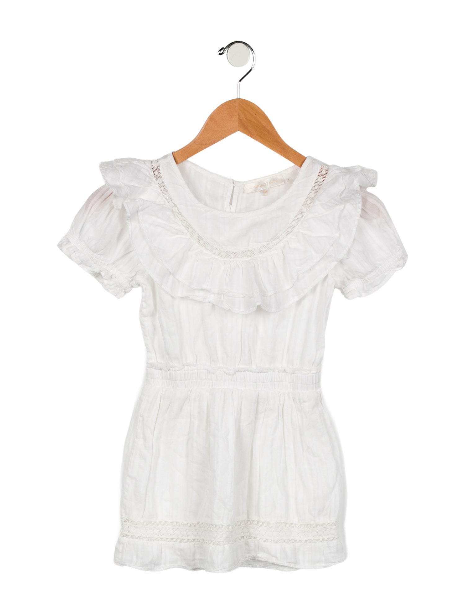 LoveShackFancy Girls Short Sleeve Dress