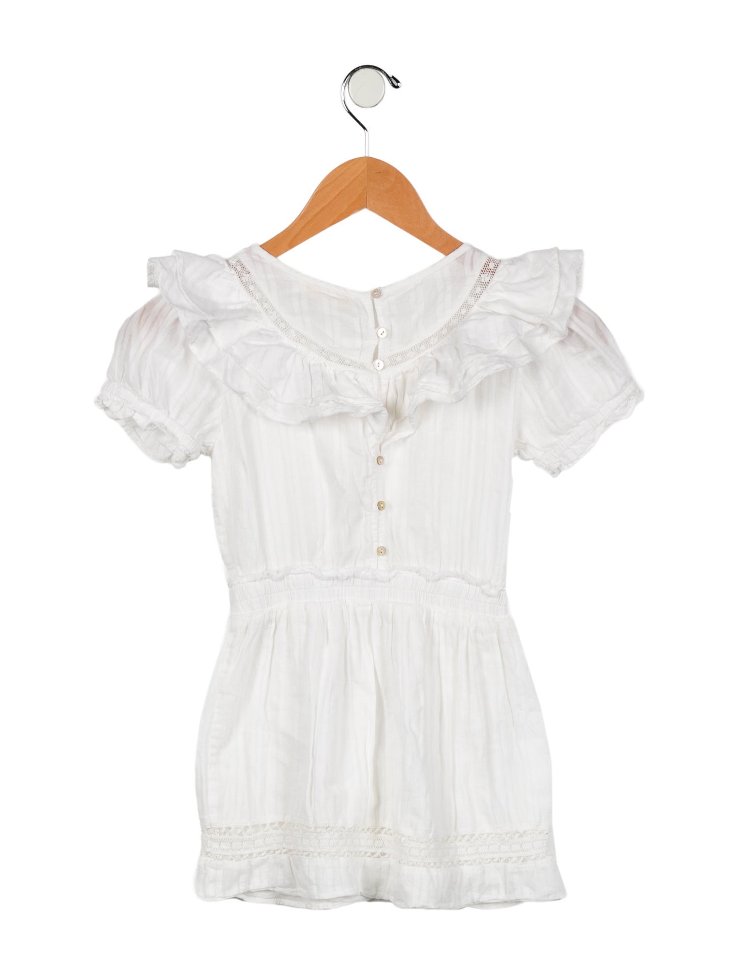 LoveShackFancy Girls Short Sleeve Dress