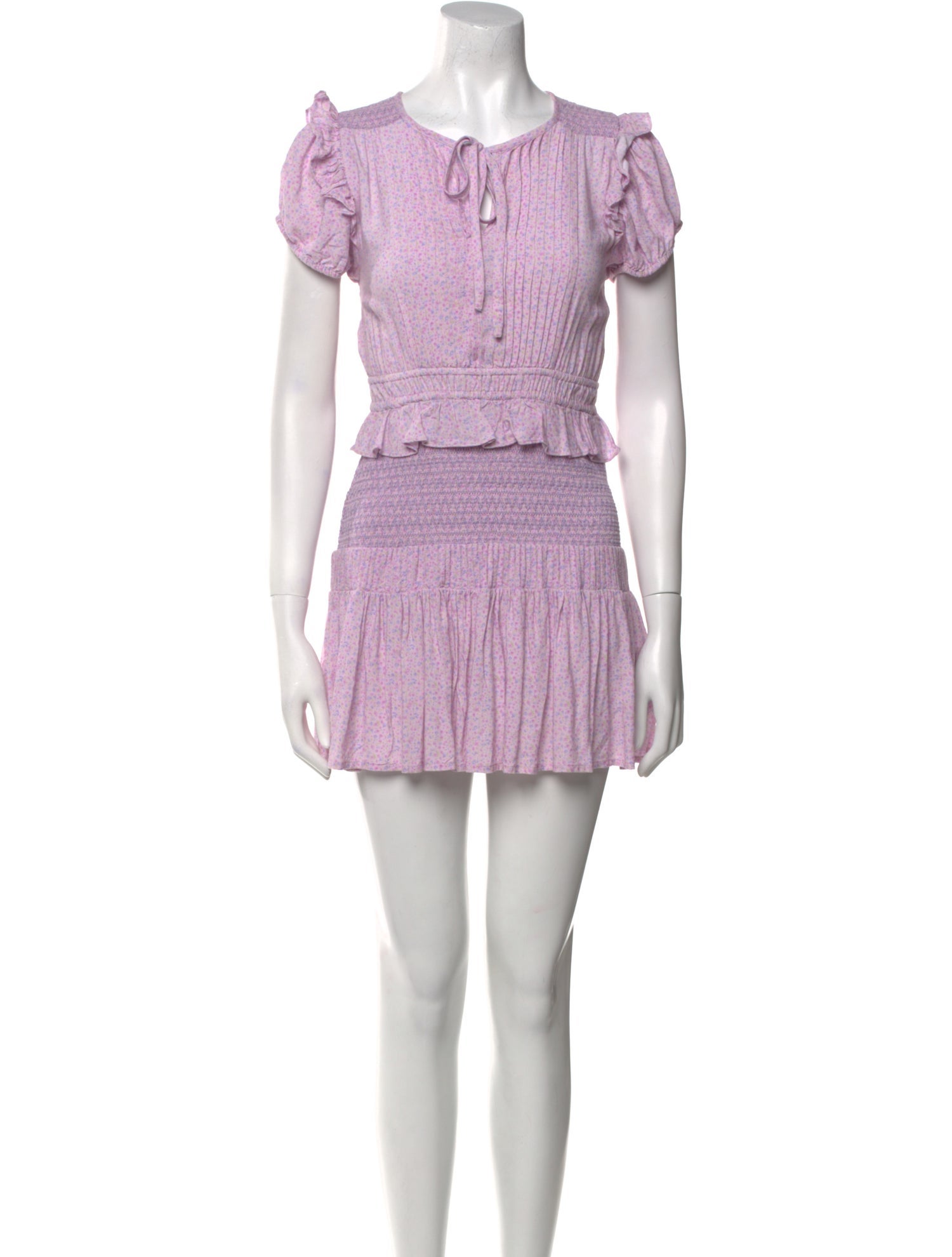 LoveShackFancy Scoop Neck Mini Dress