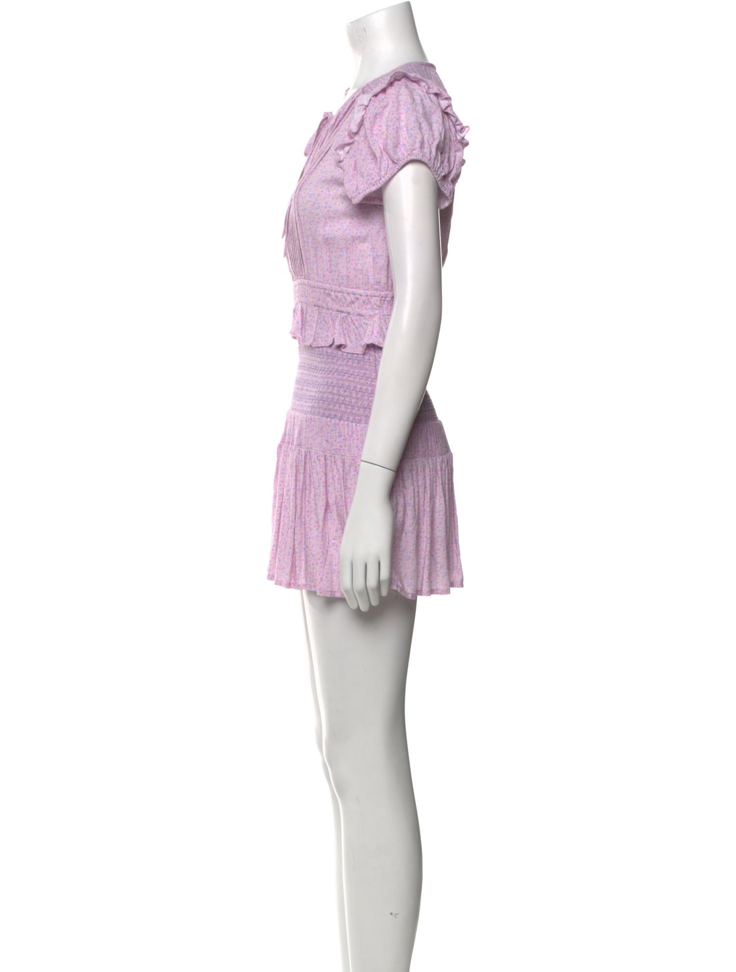 LoveShackFancy Scoop Neck Mini Dress