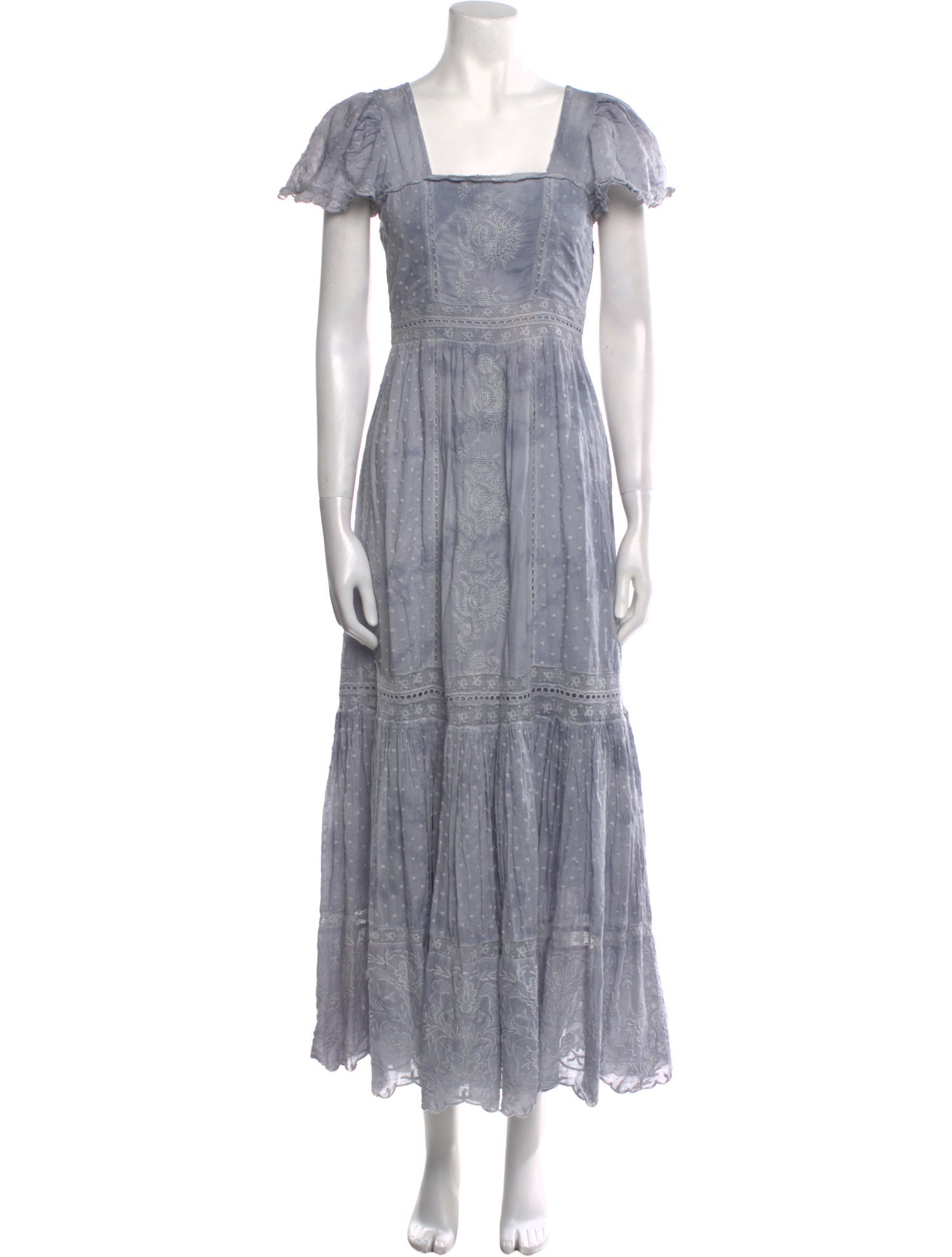 LoveShackFancy Floral Print Long Dress