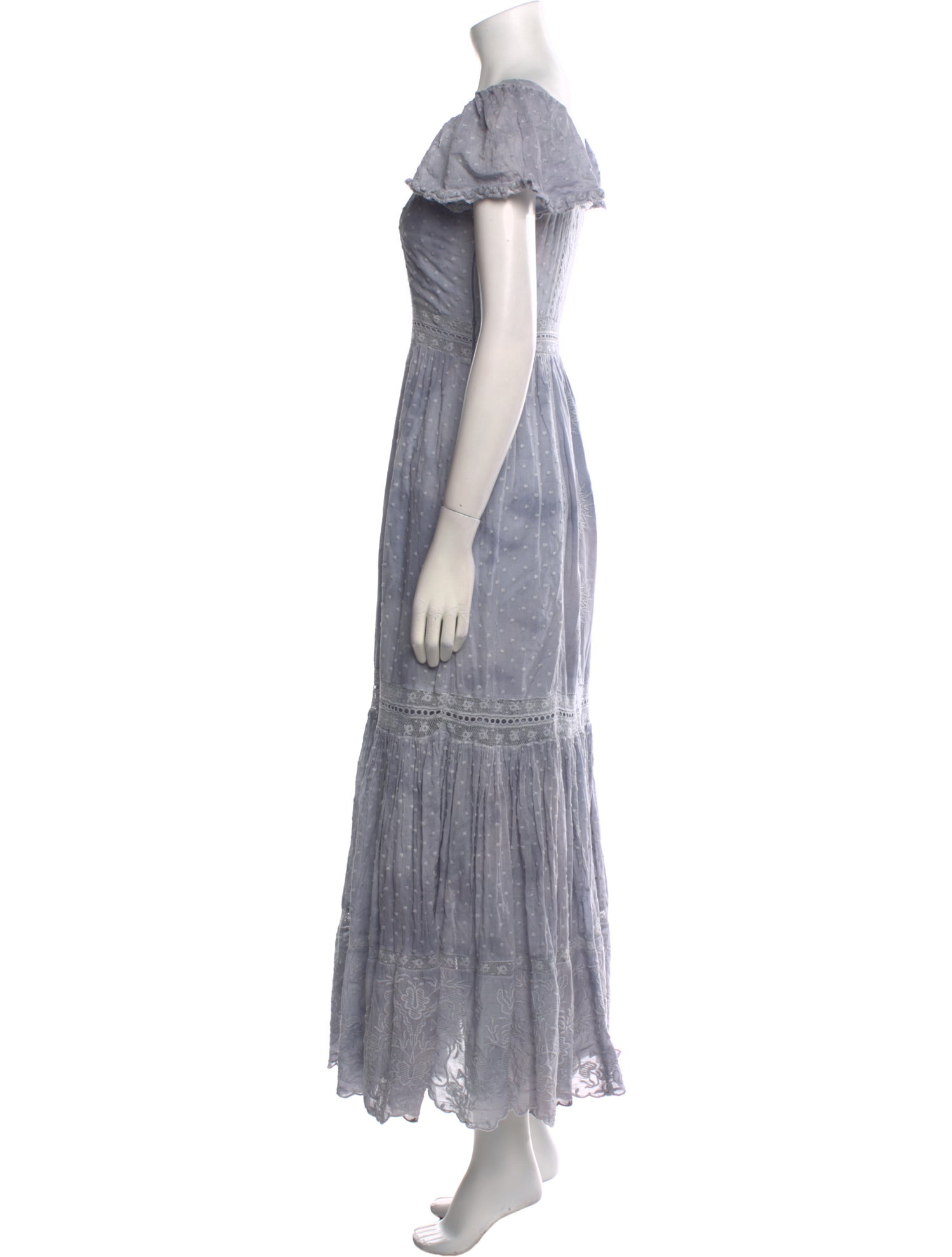 LoveShackFancy Floral Print Long Dress