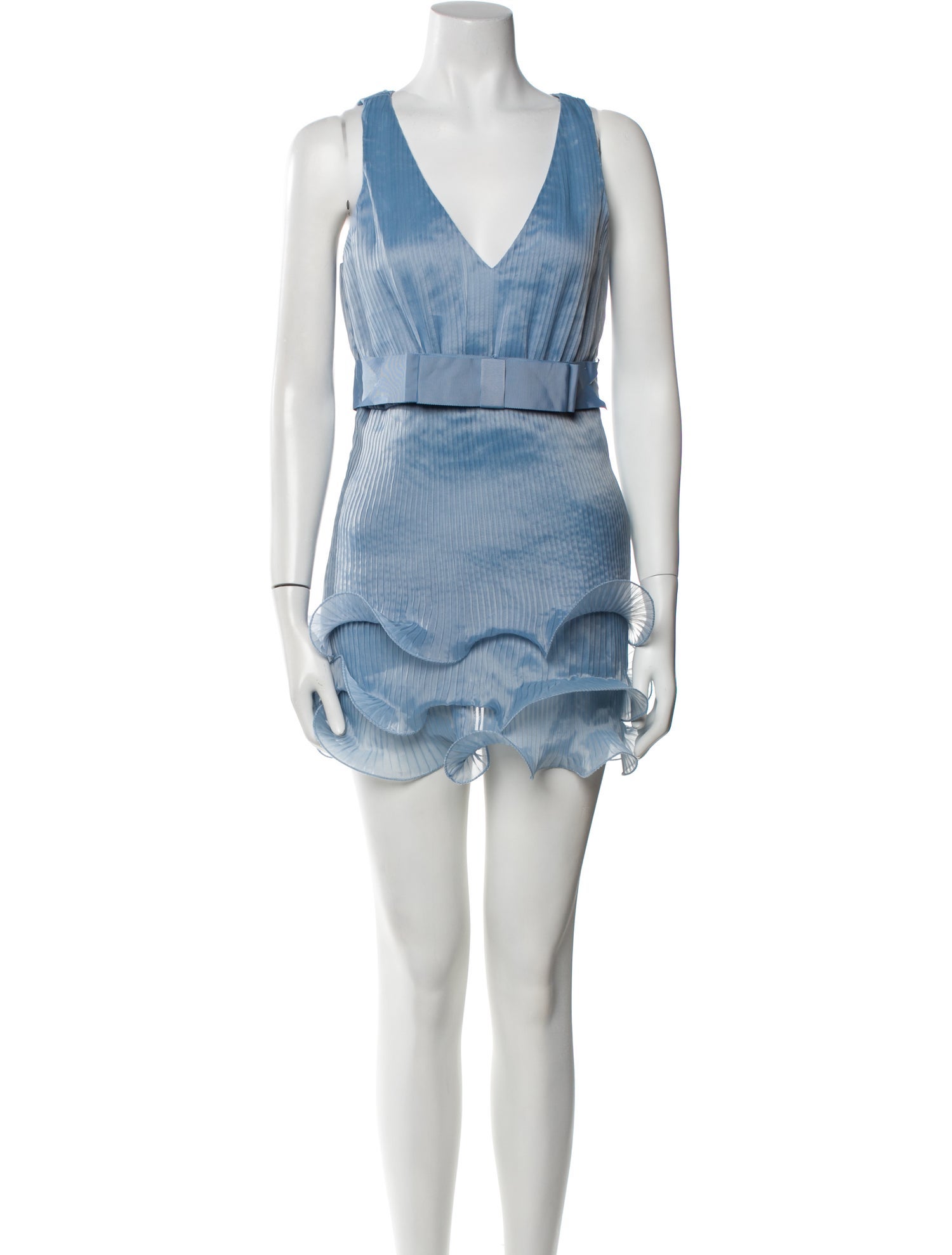 LoveShackFancy V-Neck Mini Dress