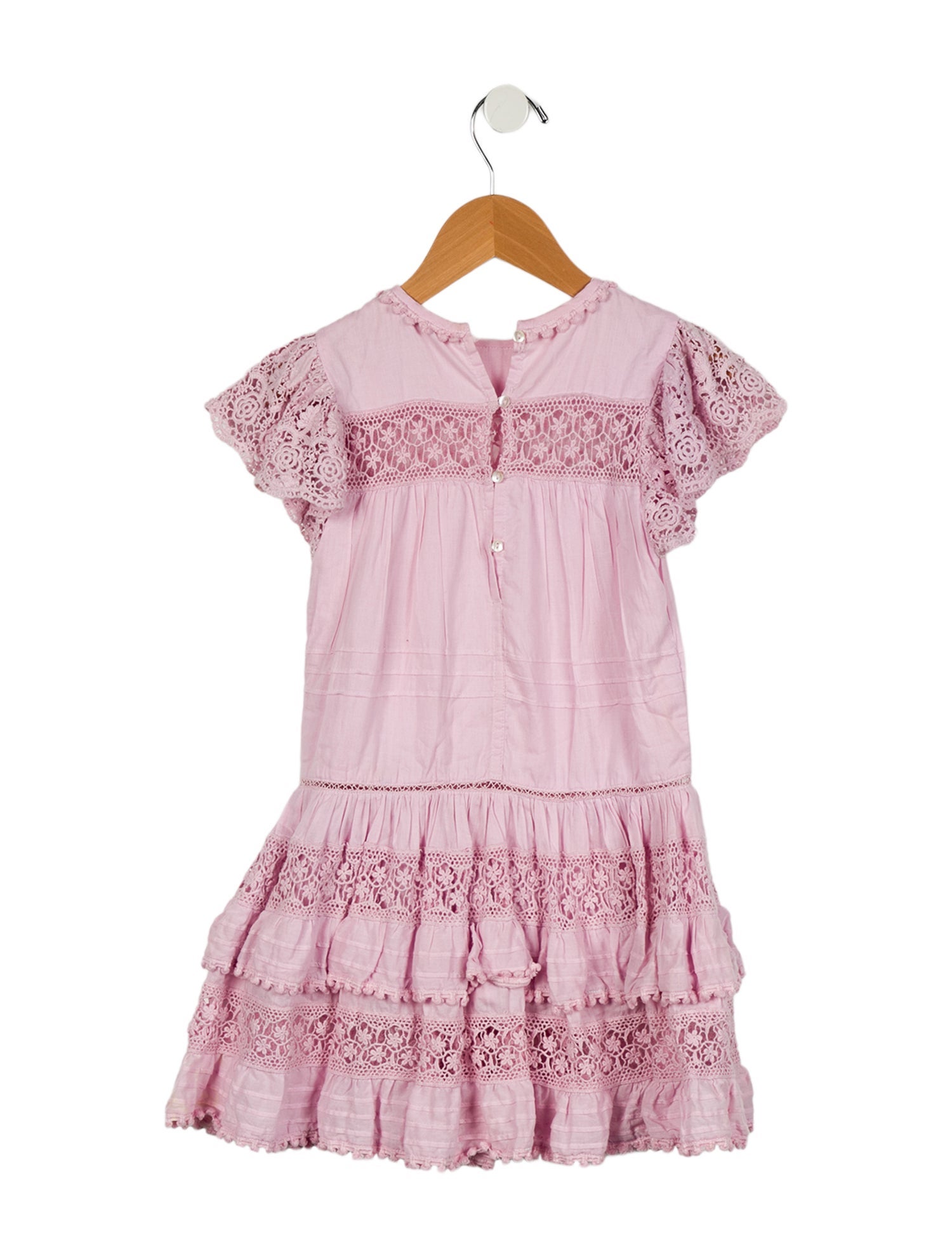 LoveShackFancy Girls' Short Sleeve Dress