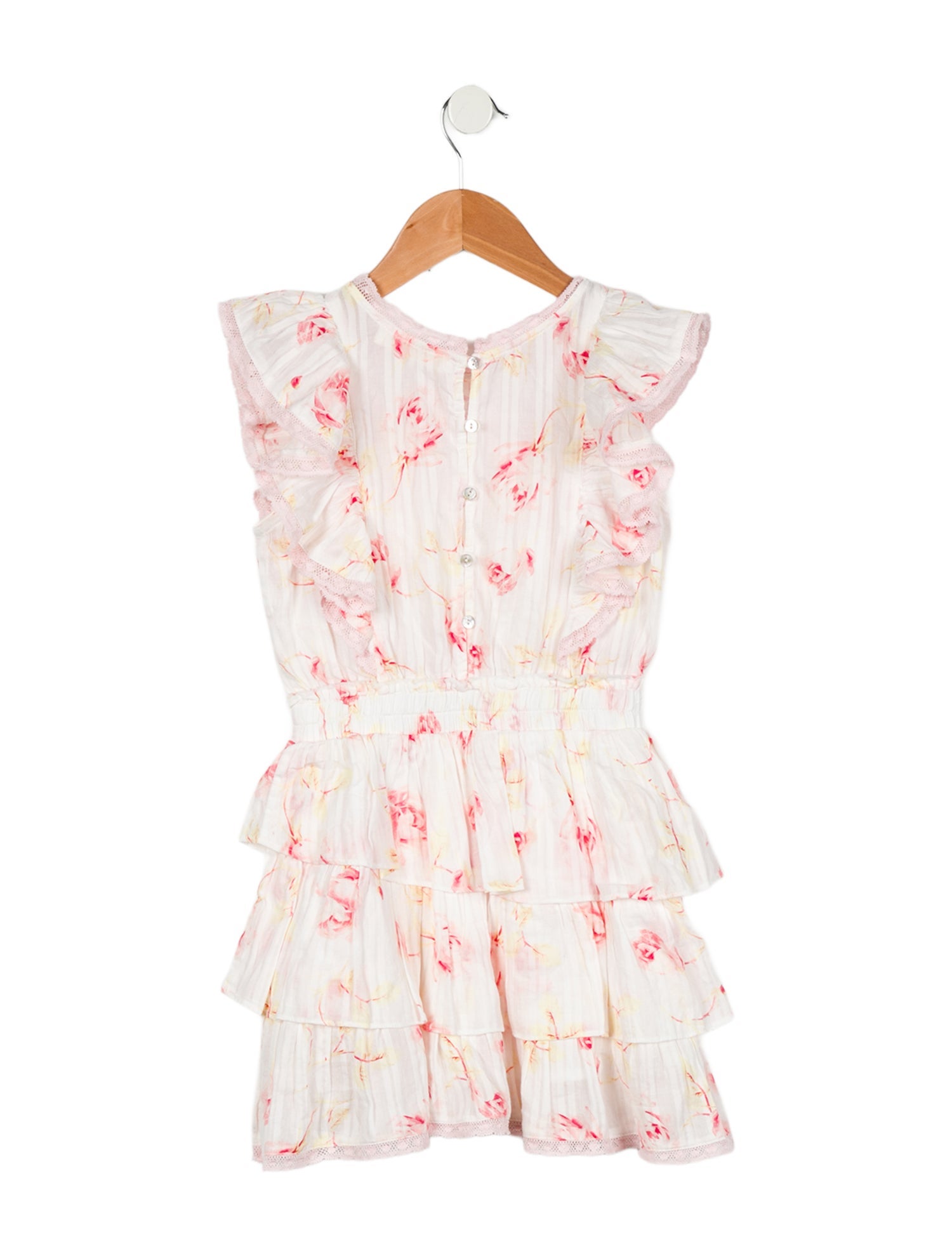 LoveShackFancy Girls' Sleeveless Printed Dress