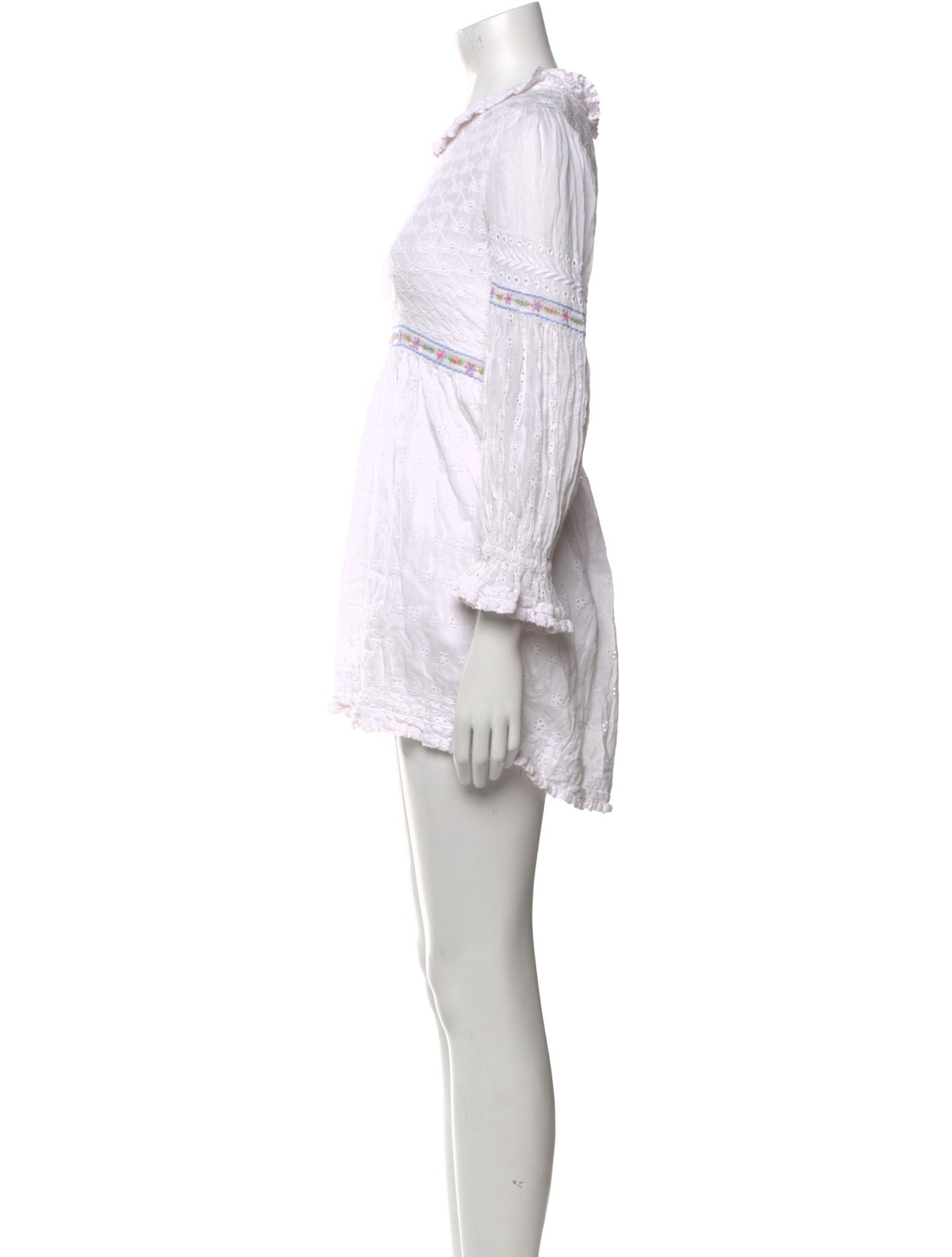 LoveShackFancy Scoop Neck Mini Dress