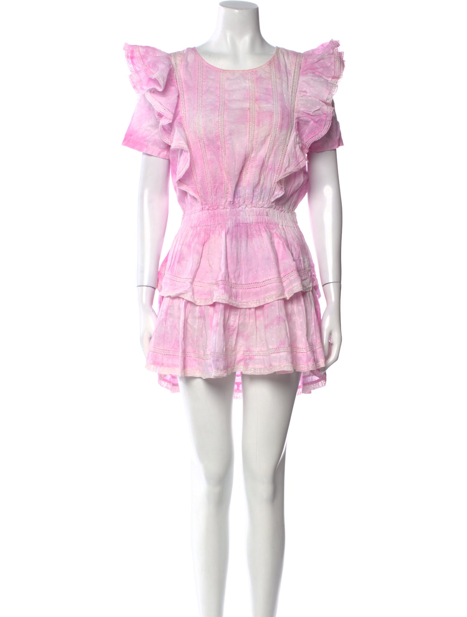 LoveShackFancy Tie-Dye Print Mini Dress