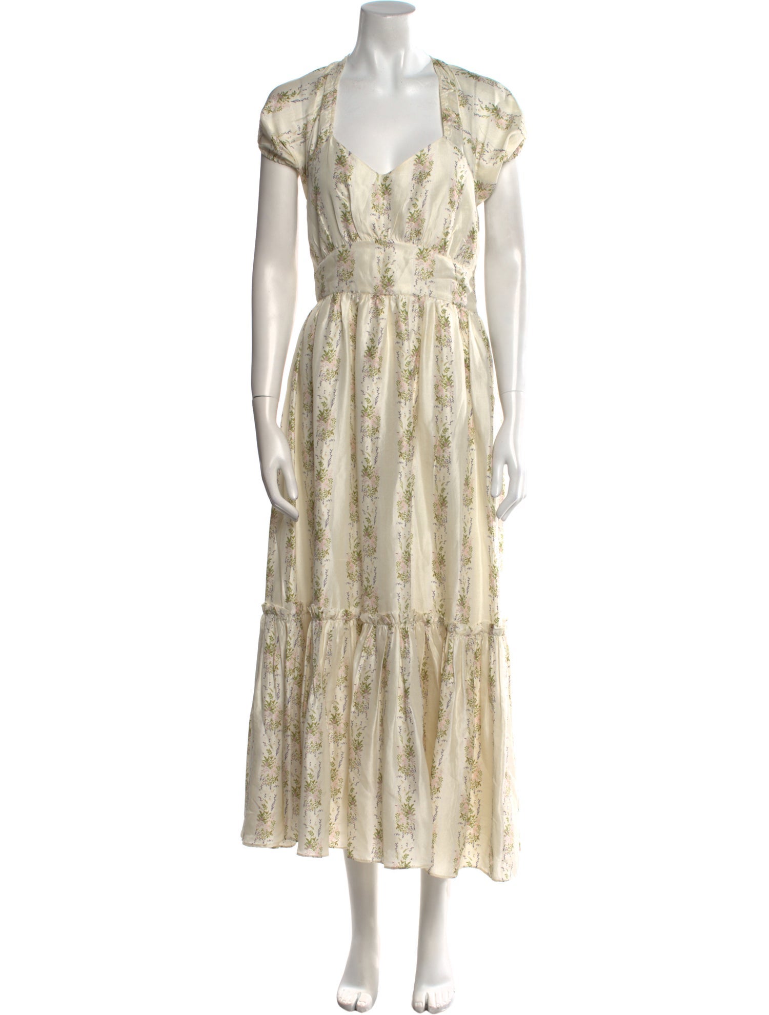 LoveShackFancy Silk Long Dress