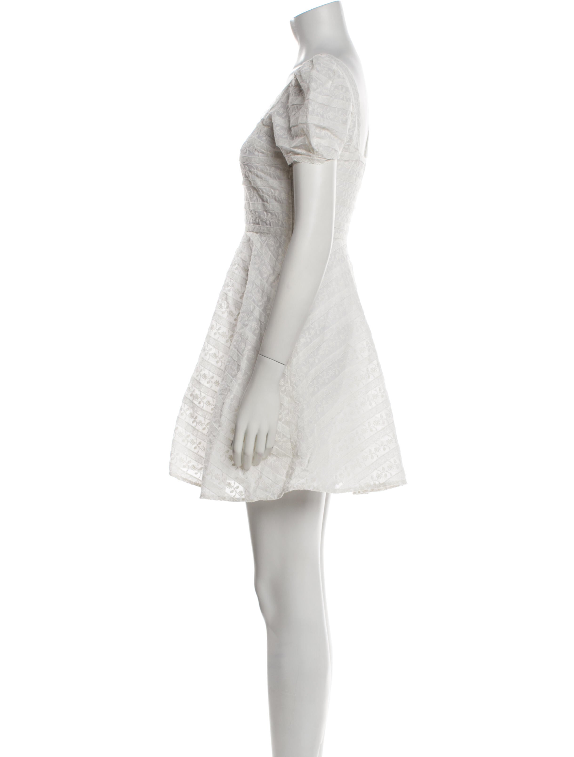 LoveShackFancy Square Neckline Mini Dress