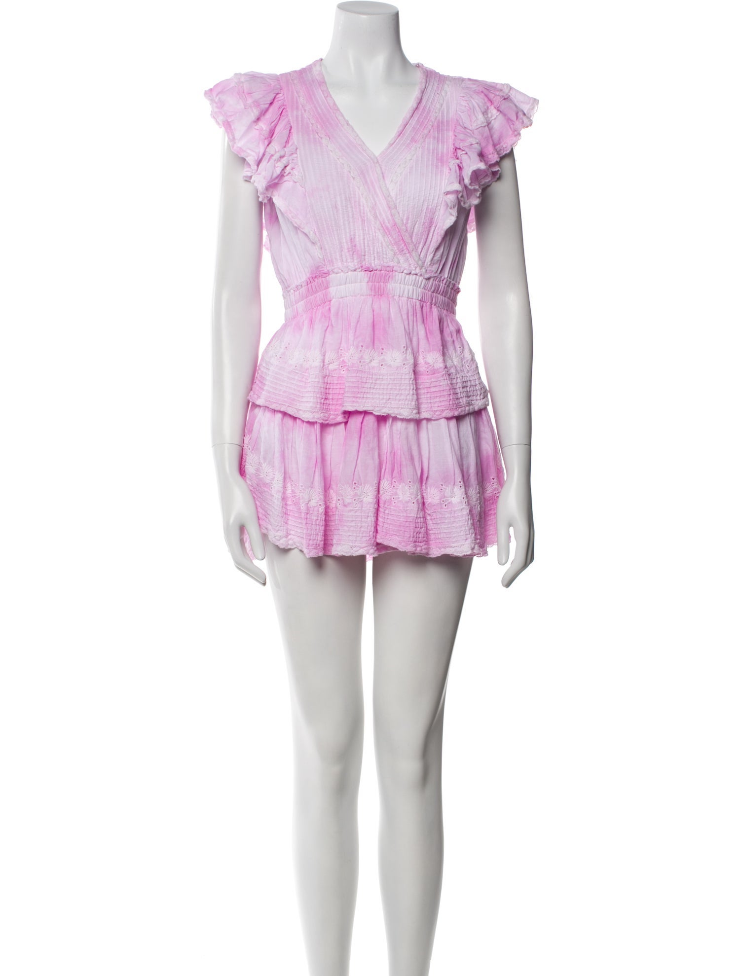LoveShackFancy Tie-Dye Print Mini Dress