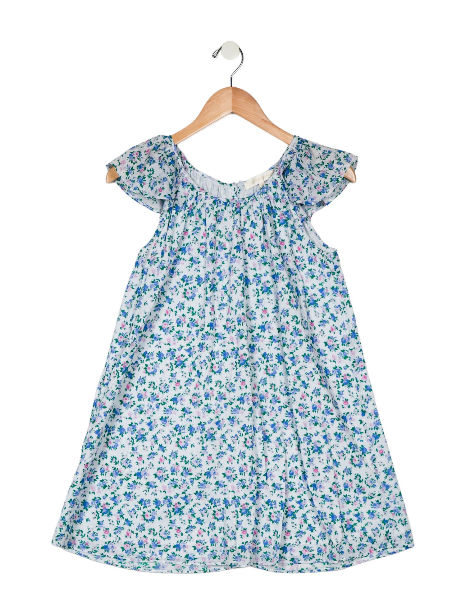 LoveShackFancy Girls Sleeveless Floral Print Dress