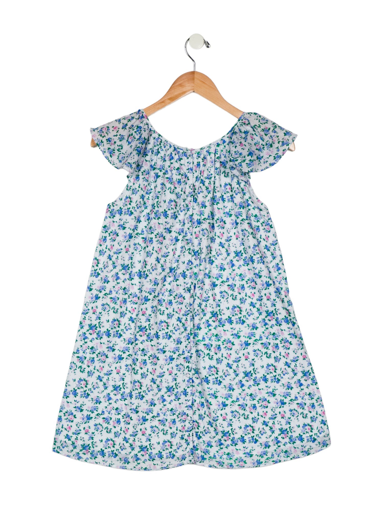 LoveShackFancy Girls Sleeveless Floral Print Dress