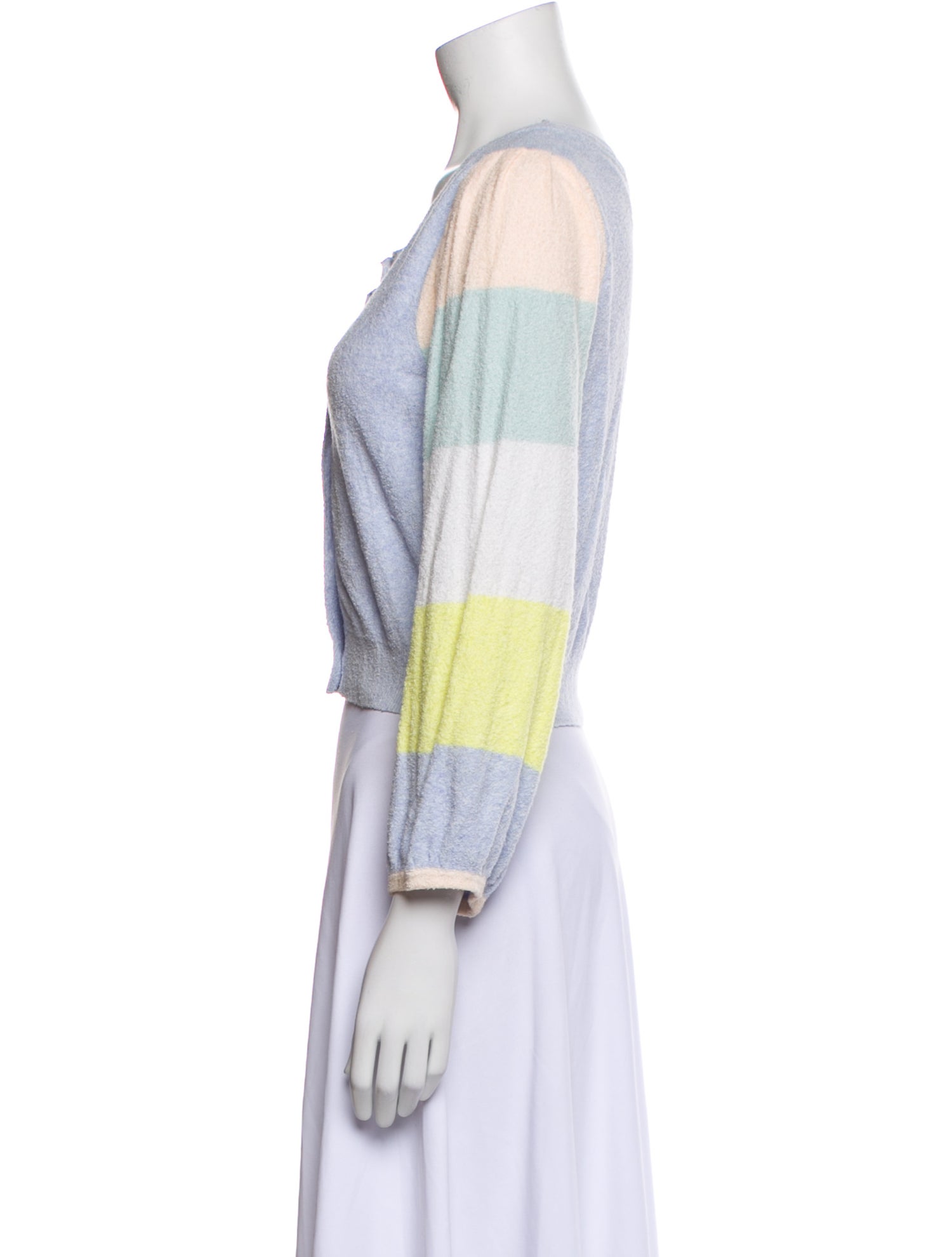 LoveShackFancy Striped V-Neck Sweater