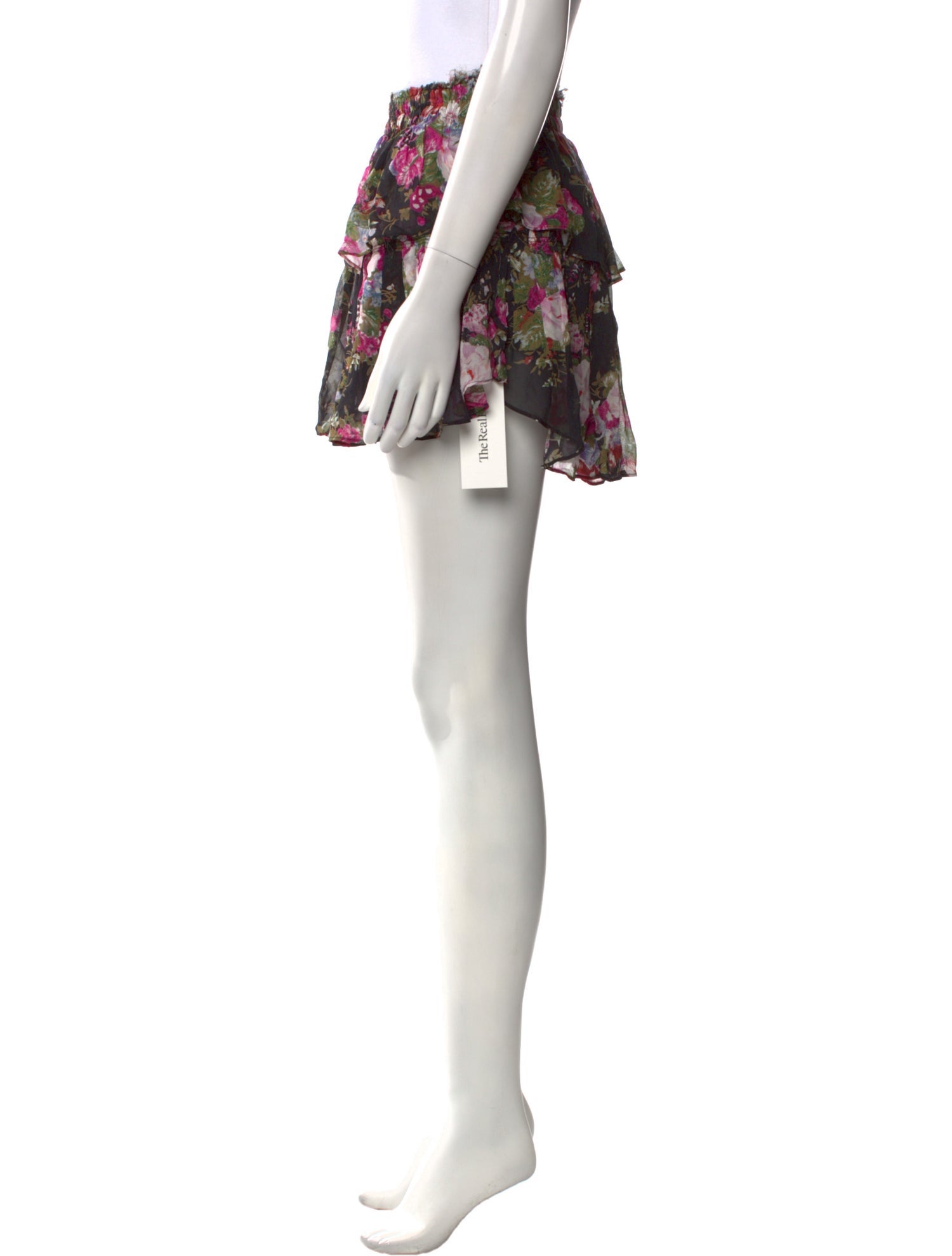 LoveShackFancy Floral Print Mini Skirt