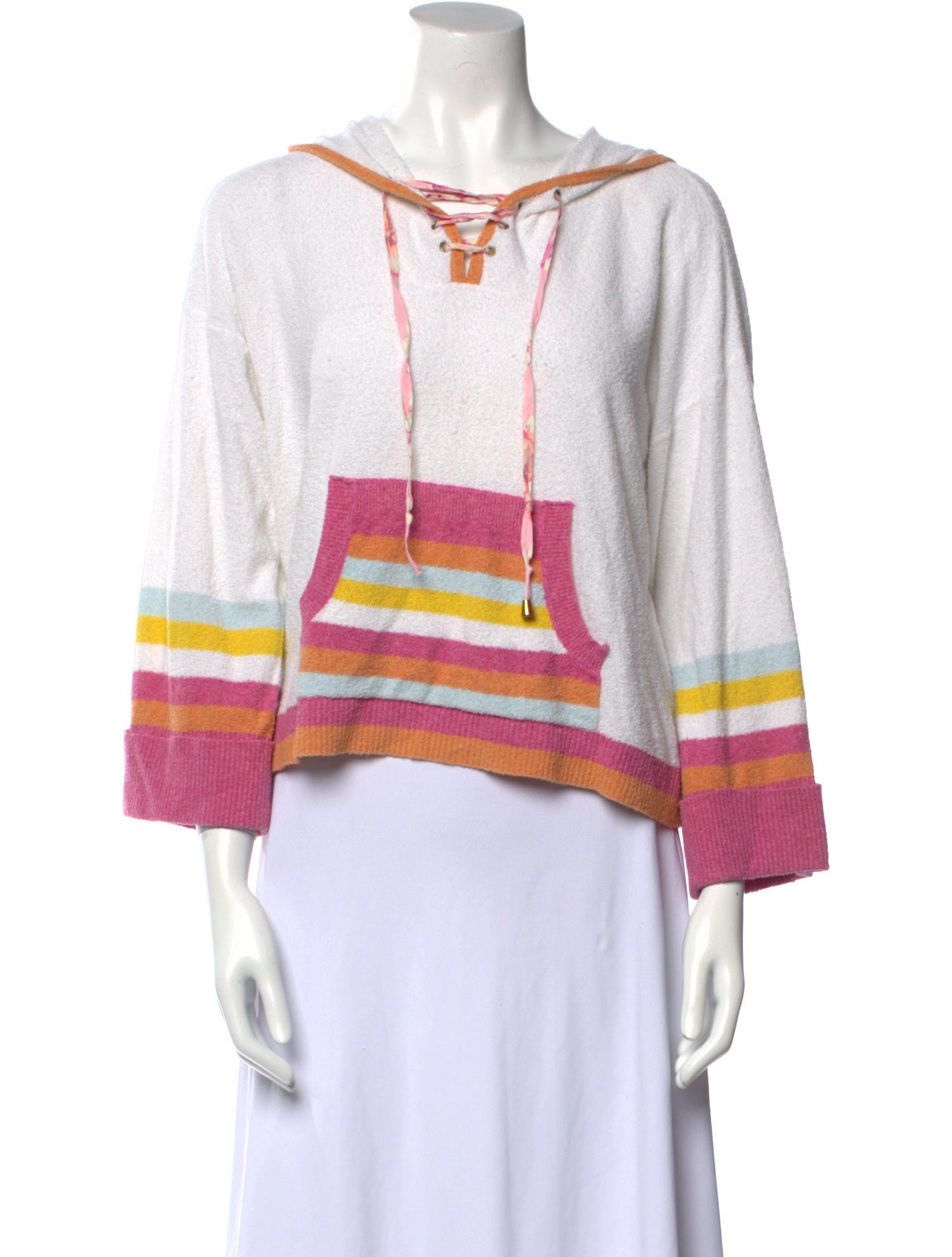 LoveShackFancy Striped Bateau Neckline Tunic