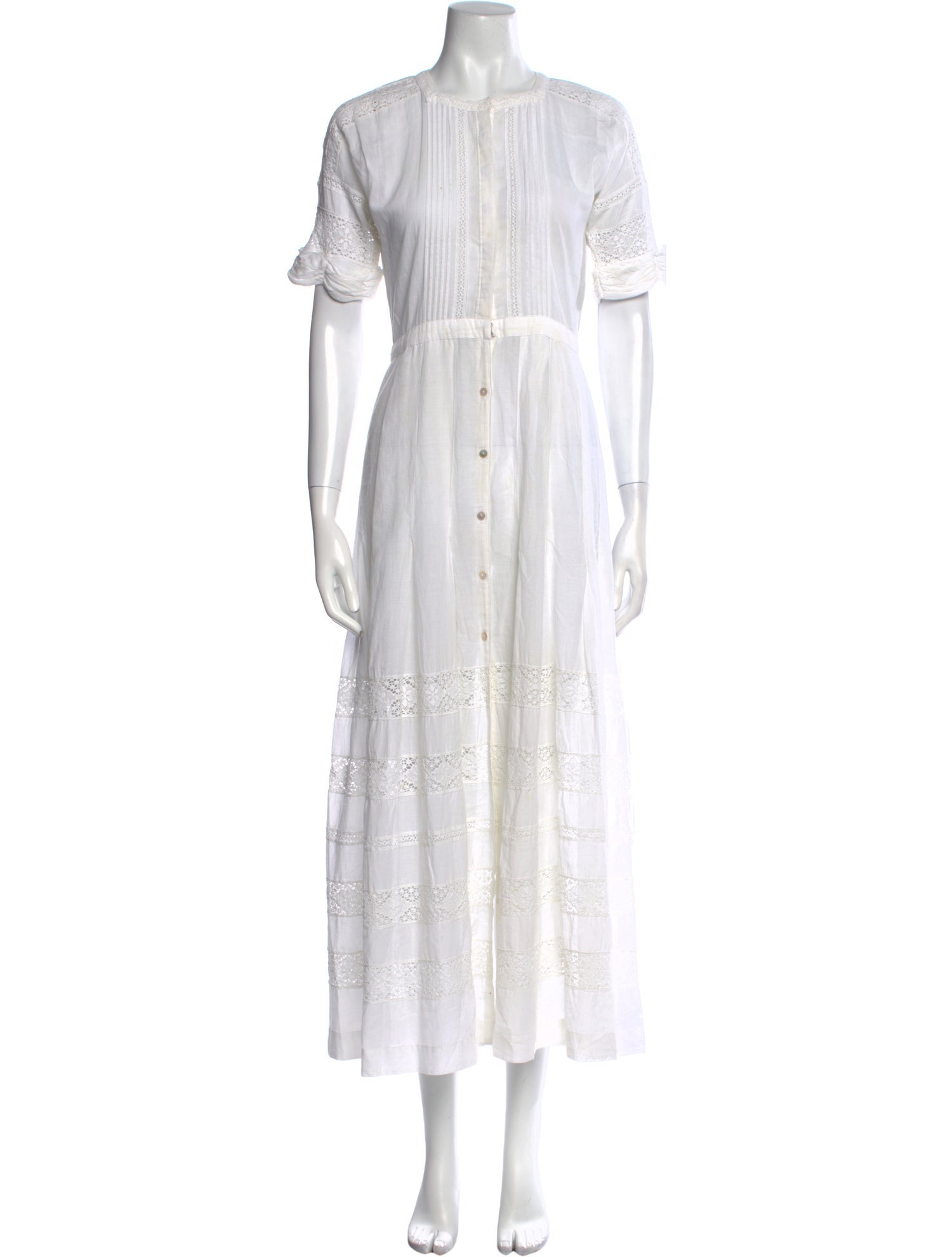 LoveShackFancy Crew Neck Long Dress