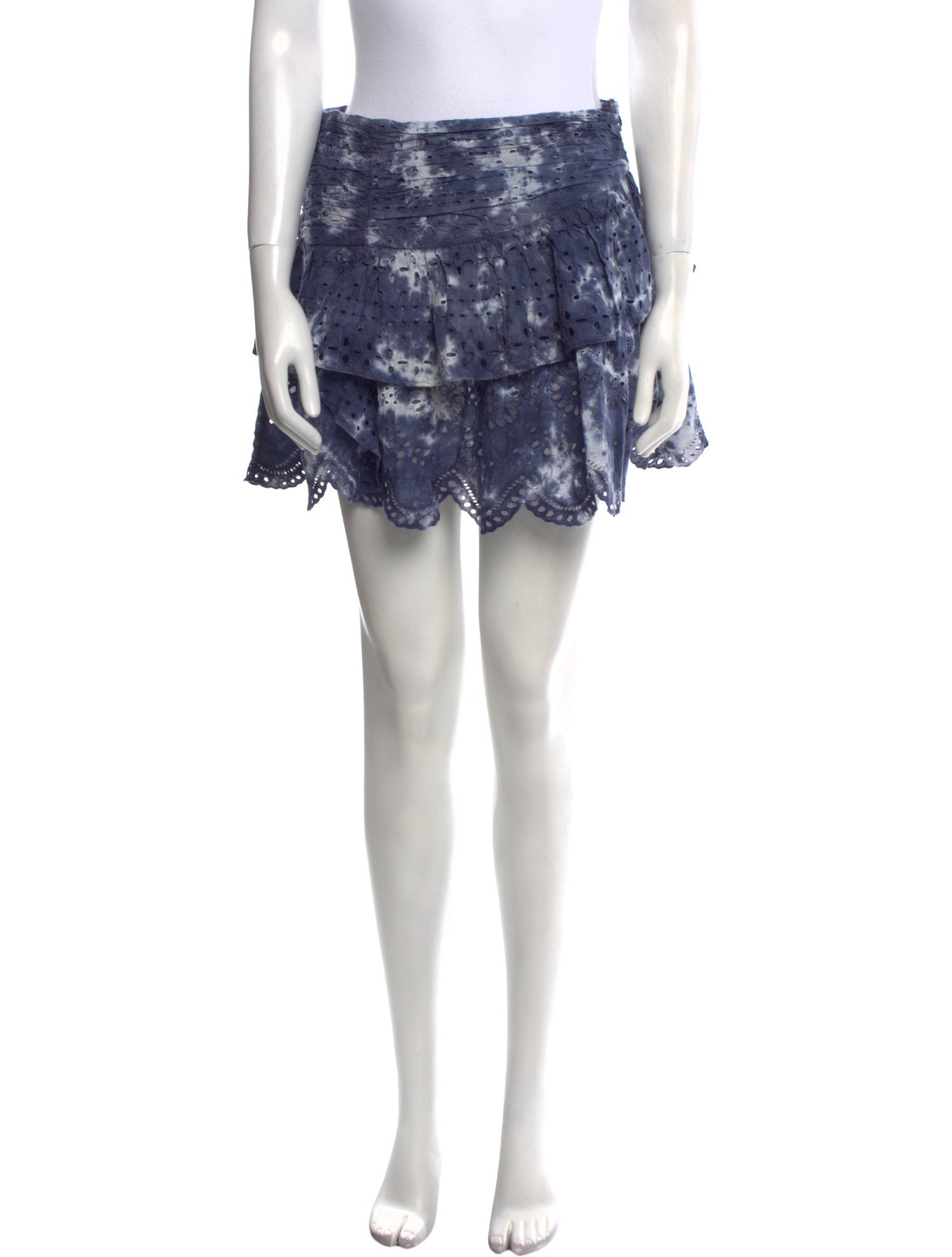 LoveShackFancy Tie-Dye Print Mini Skirt