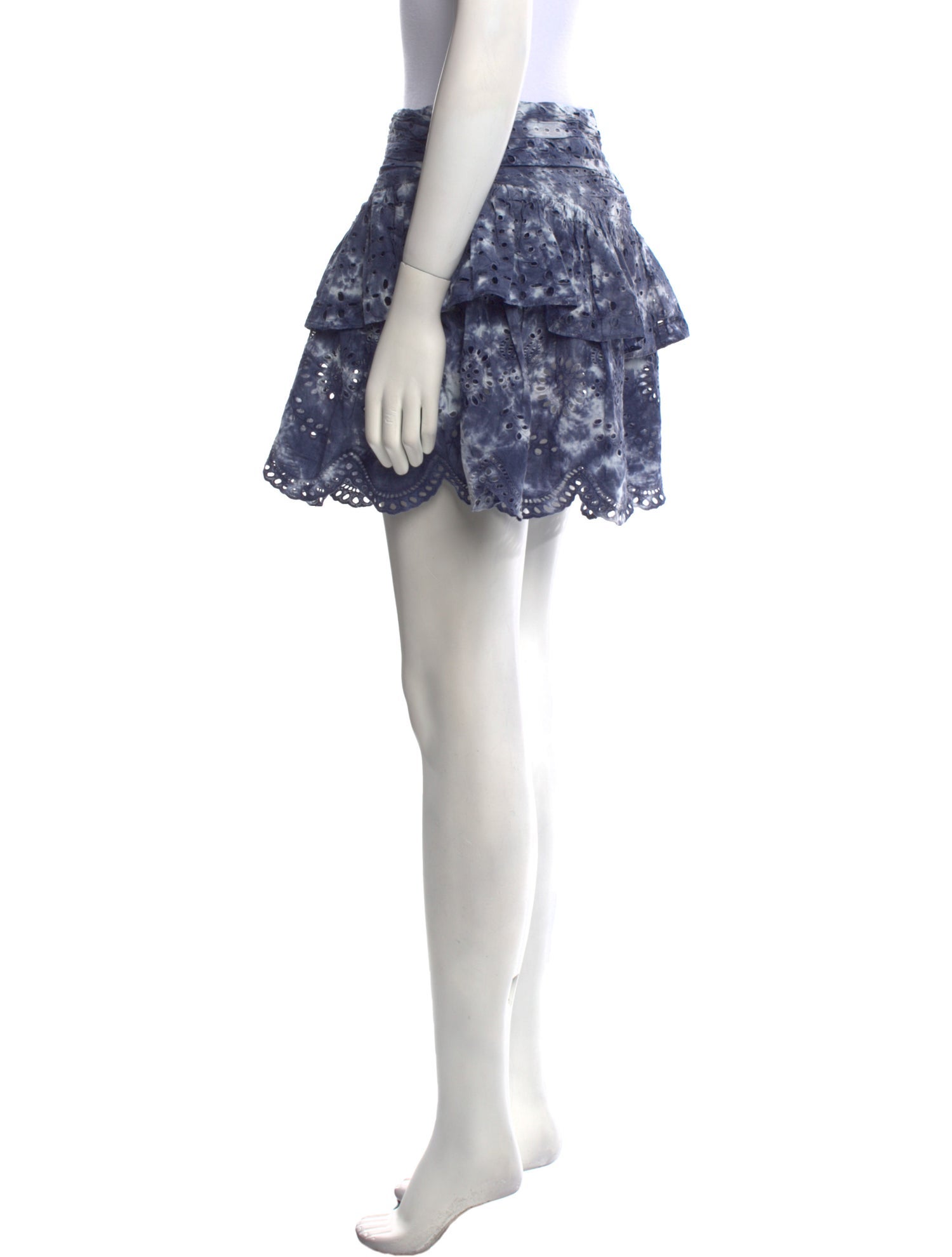 LoveShackFancy Tie-Dye Print Mini Skirt