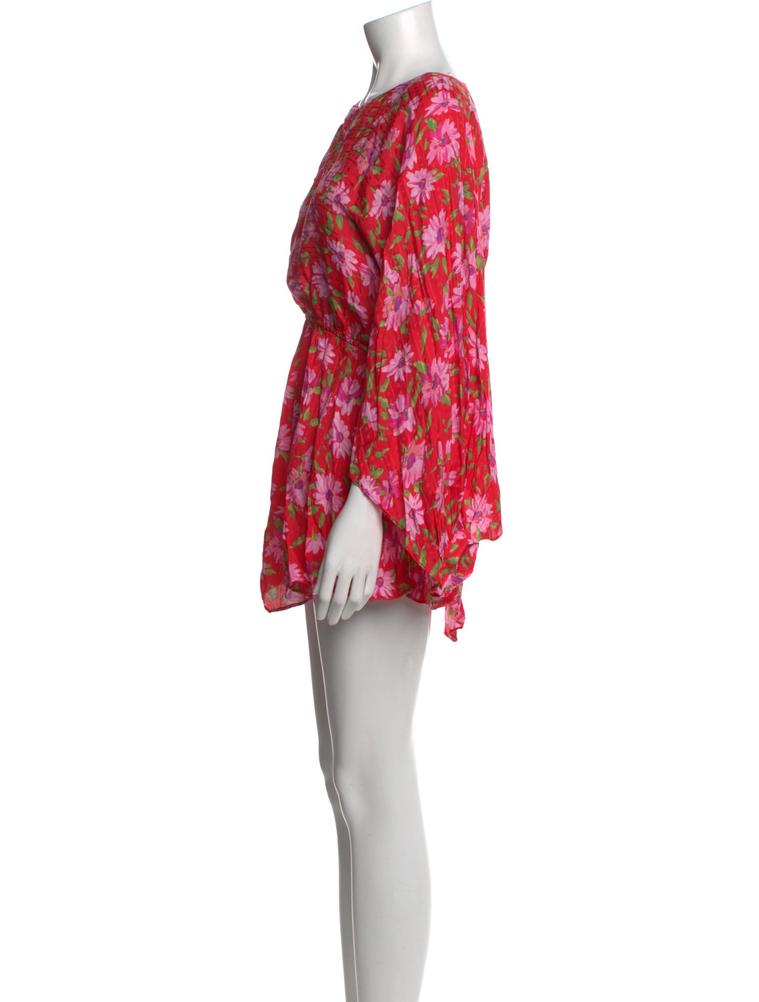 LoveShackFancy Floral Print Mini Dress