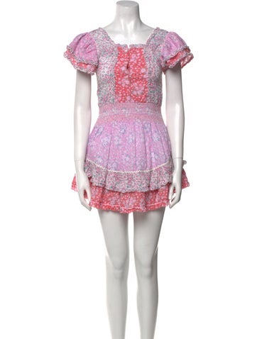 LoveShackFancy Dresses Floral Print Mini Dress S