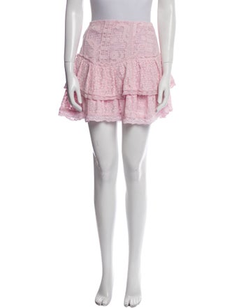 LoveShackFancy Lace Pattern Mini Skirt