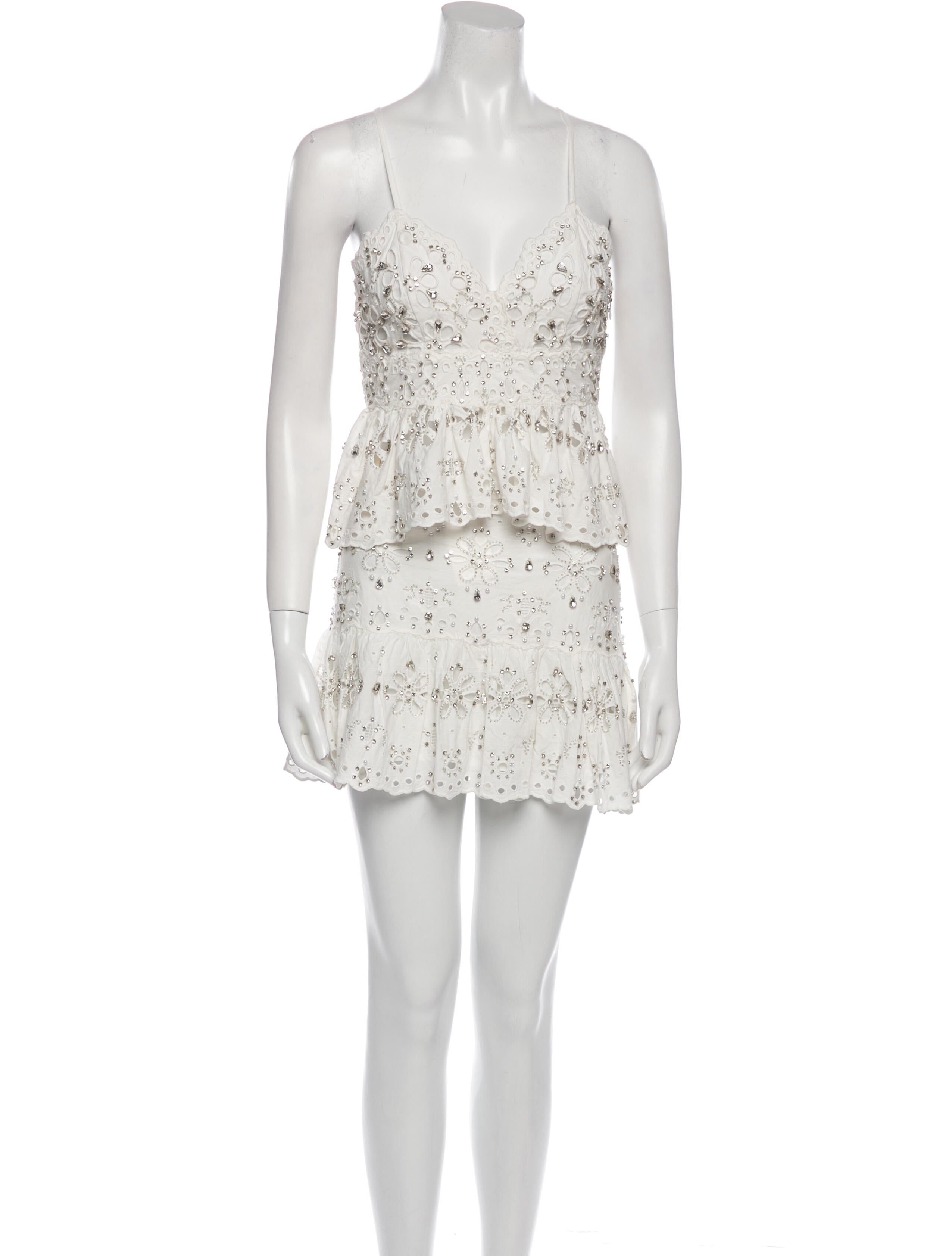 LoveShackFancy Lasercut Accents Skirt Set w/ Tags