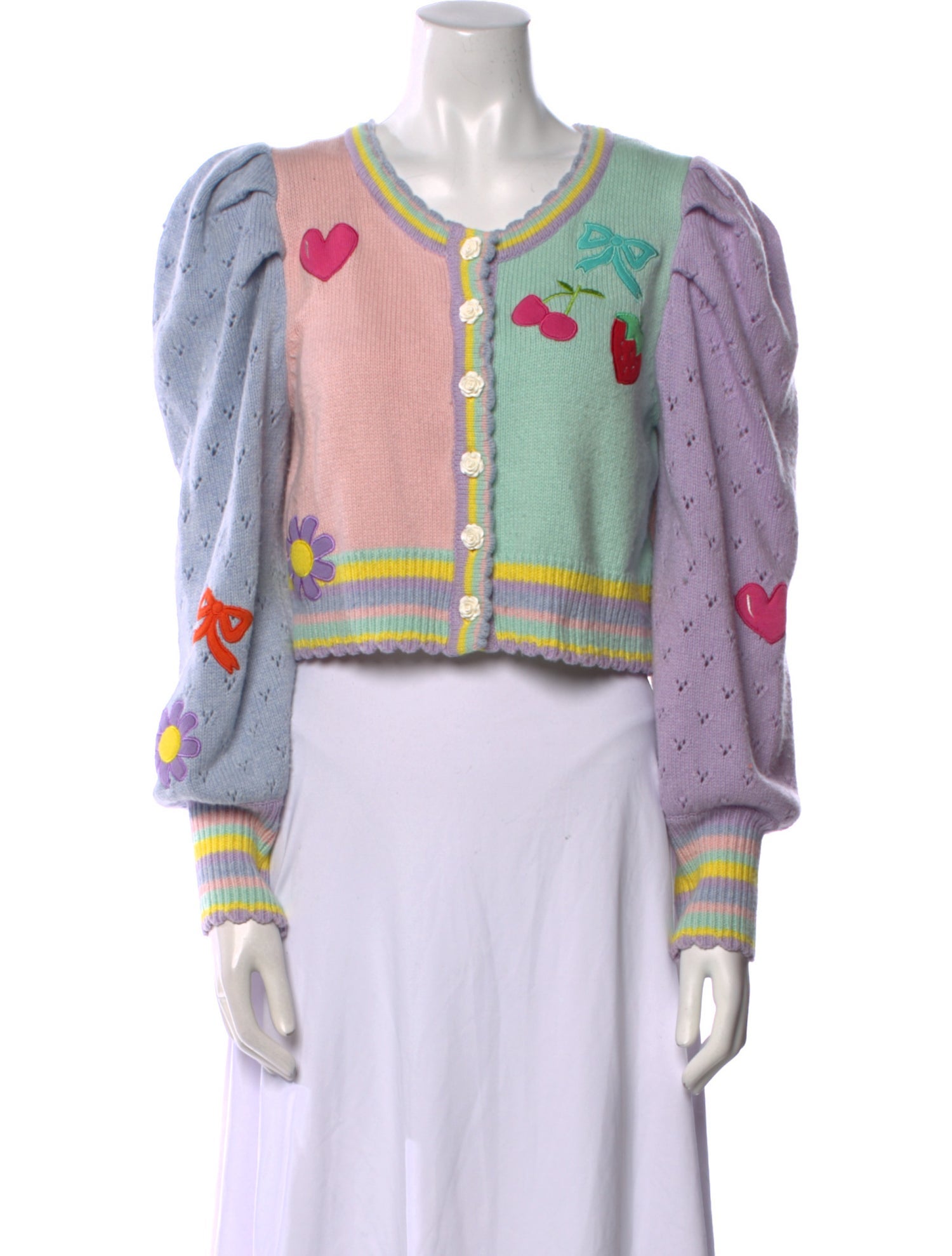 LoveShackFancy Printed Scoop Neck Sweater