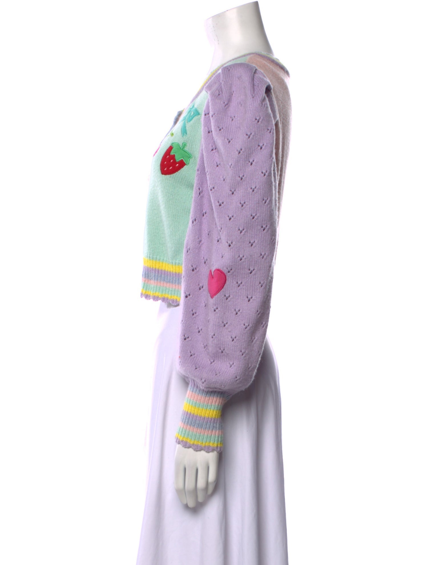 LoveShackFancy Printed Scoop Neck Sweater