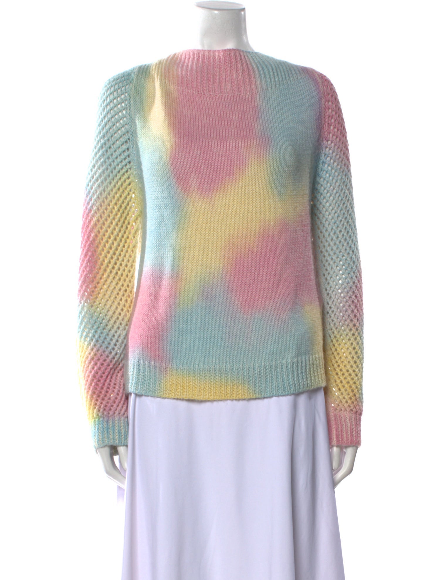 LoveShackFancy Tie-Dye Print Crew Neck Sweater