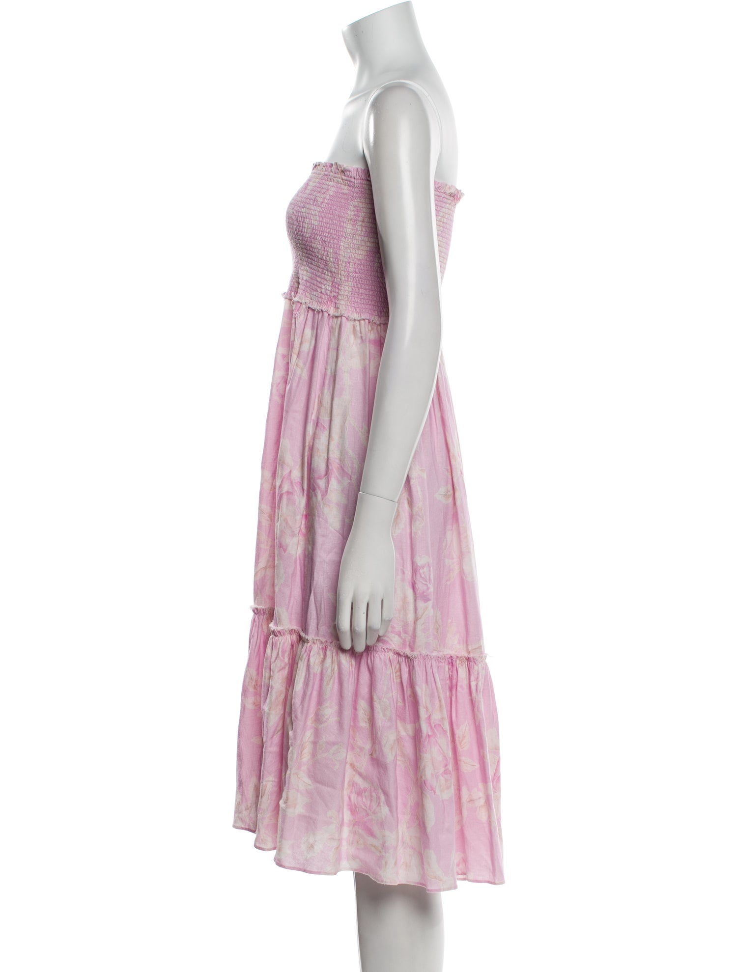 LoveShackFancy Floral Print Midi Length Skirt