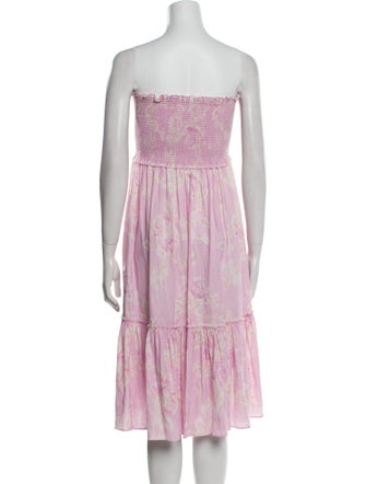 LoveShackFancy Floral Print Midi Length Skirt