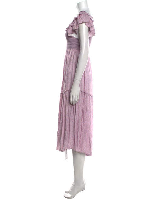 LoveShackFancy Square Neckline Midi Length Dress