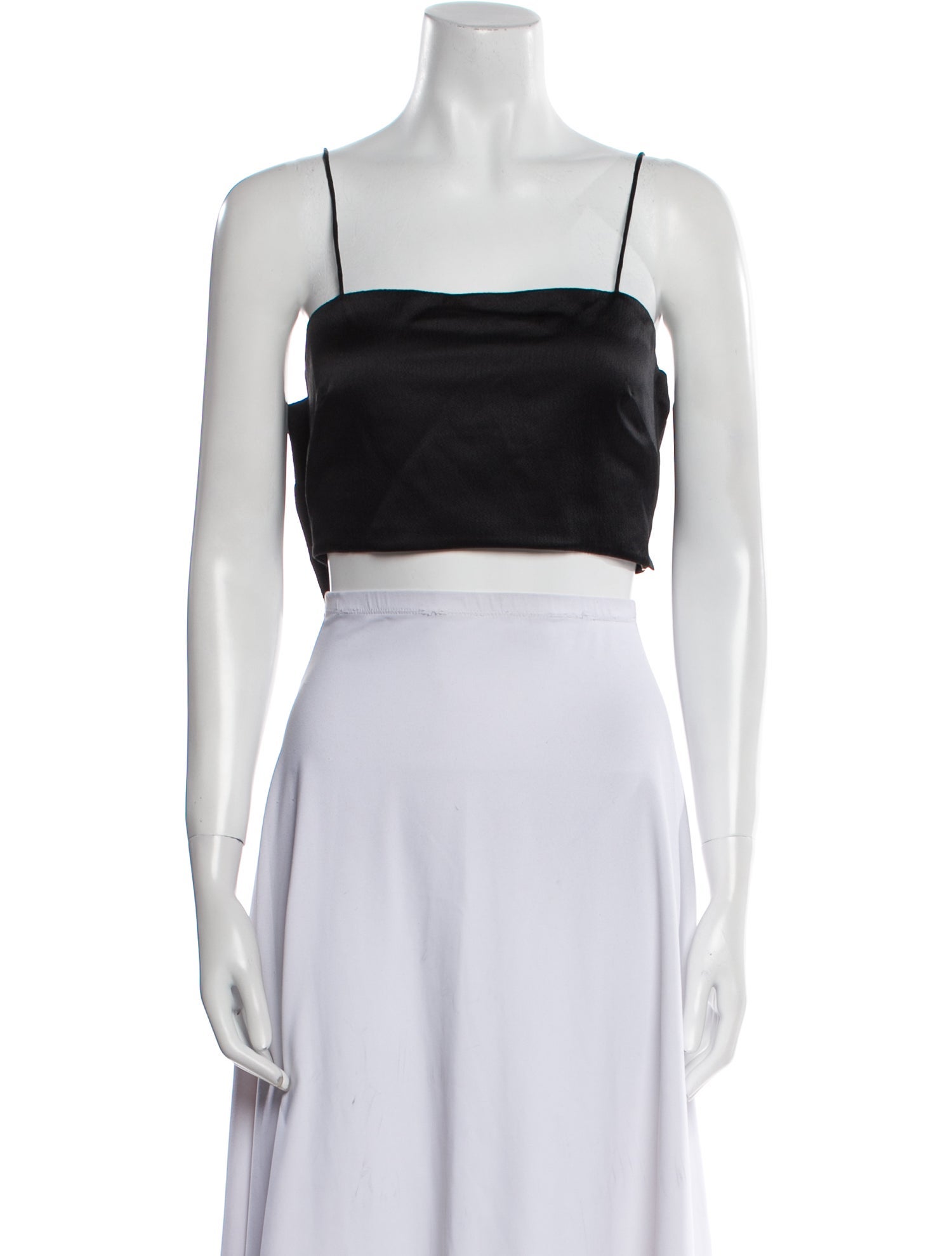 LoveShackFancy Silk Square Neckline Crop Top w/ Tags