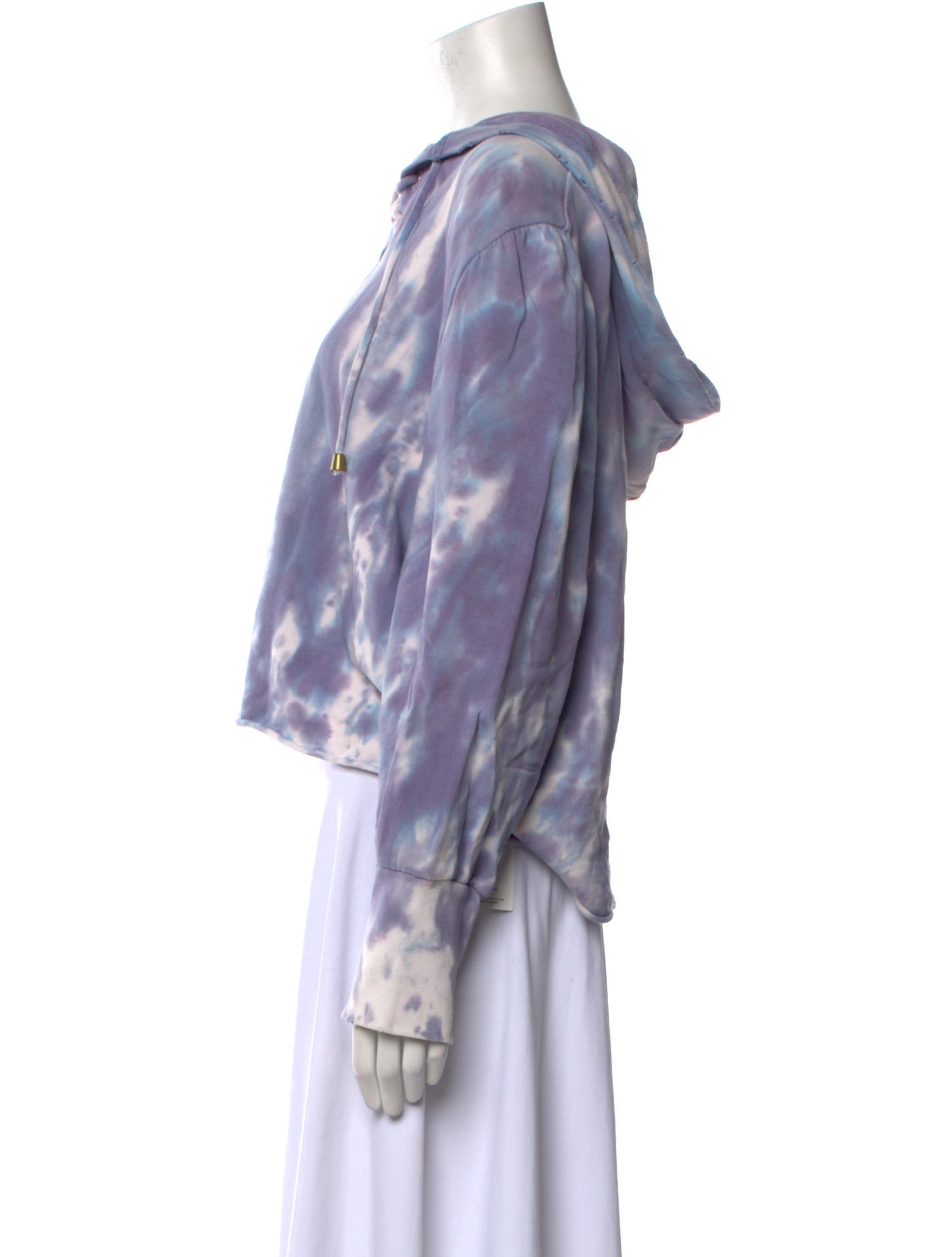 LoveShackFancy Tie-Dye Print Bateau Neckline Blouse