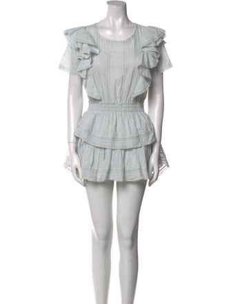LoveShackFancy Scoop Neck Mini Dress