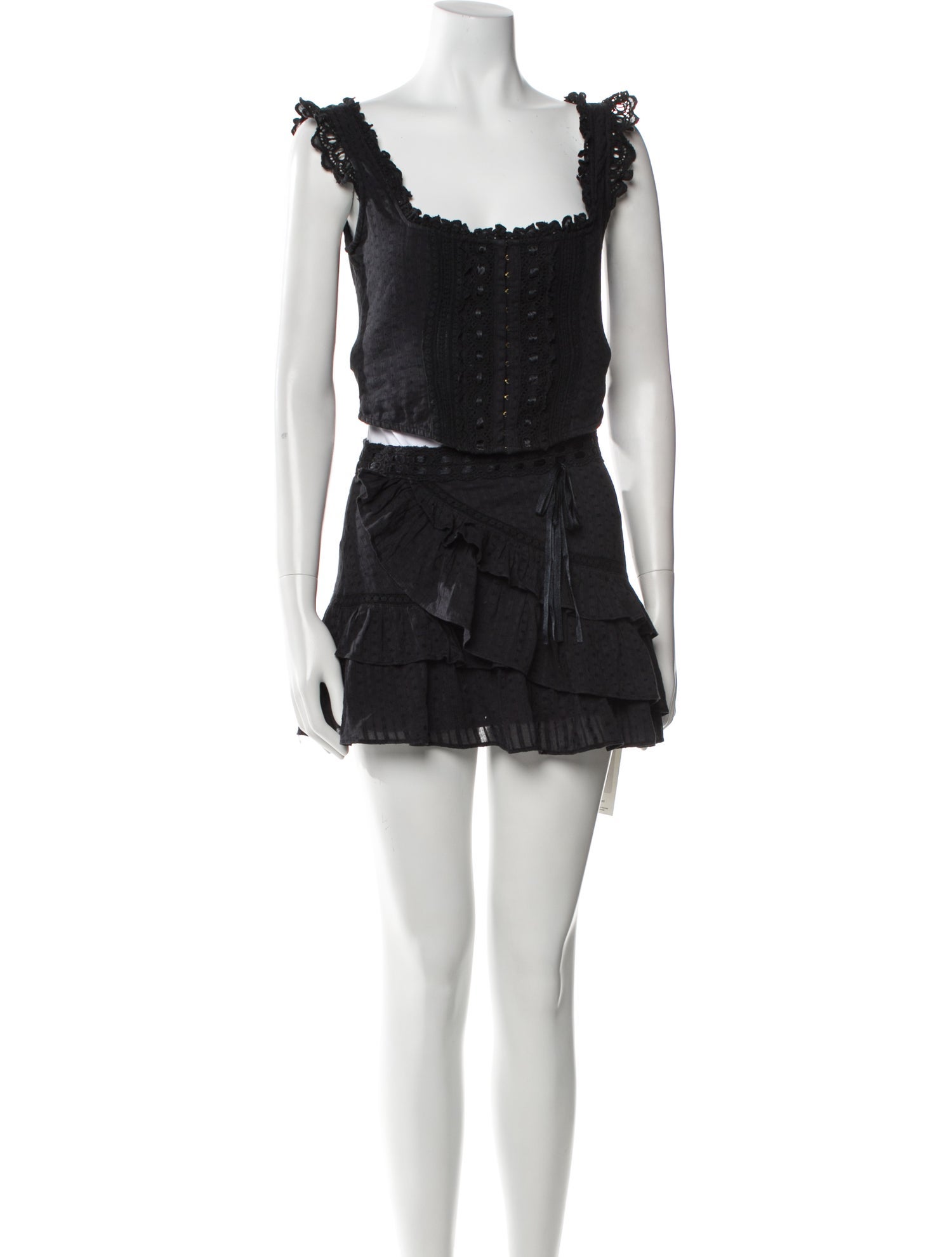 LoveShackFancy Ruffle Embellishment Skirt Set