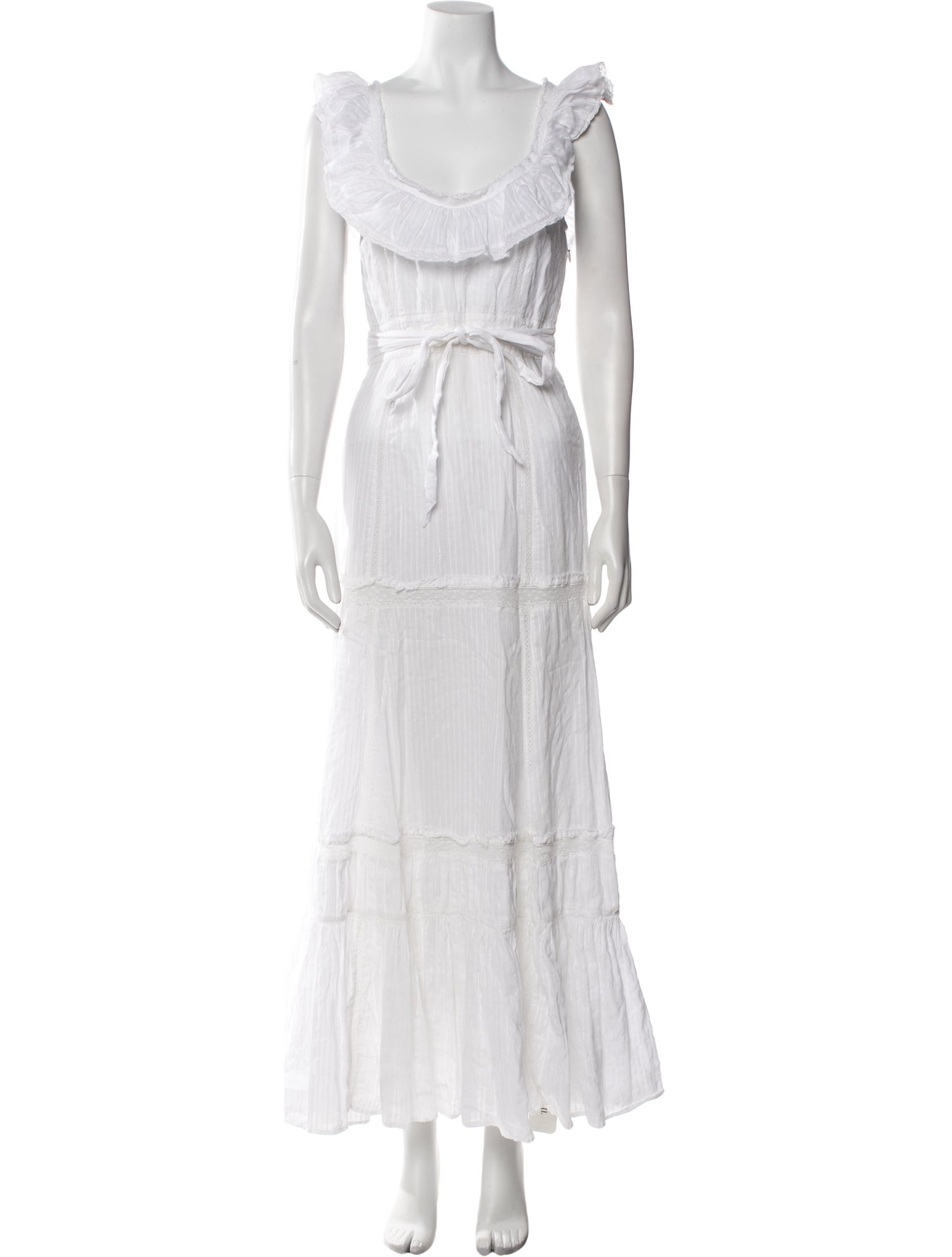 LoveShackFancy Scoop Neck Long Dress