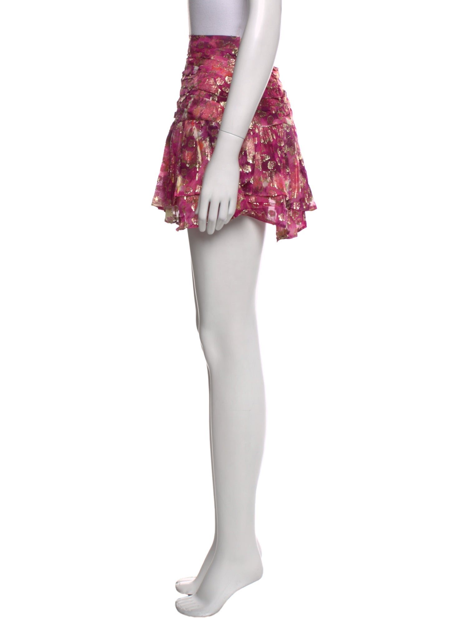 LoveShackFancy Printed Mini Skirt