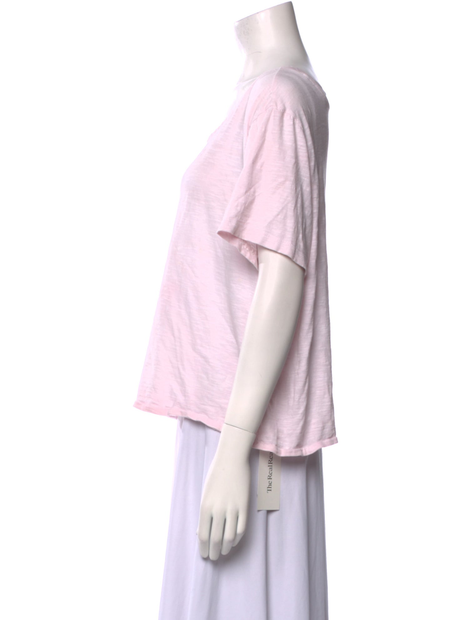 LoveShackFancy Scoop Neck Short Sleeve T-Shirt