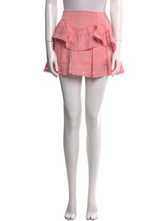 LoveShackFancy Lace Trim Embellishment Mini Skirt