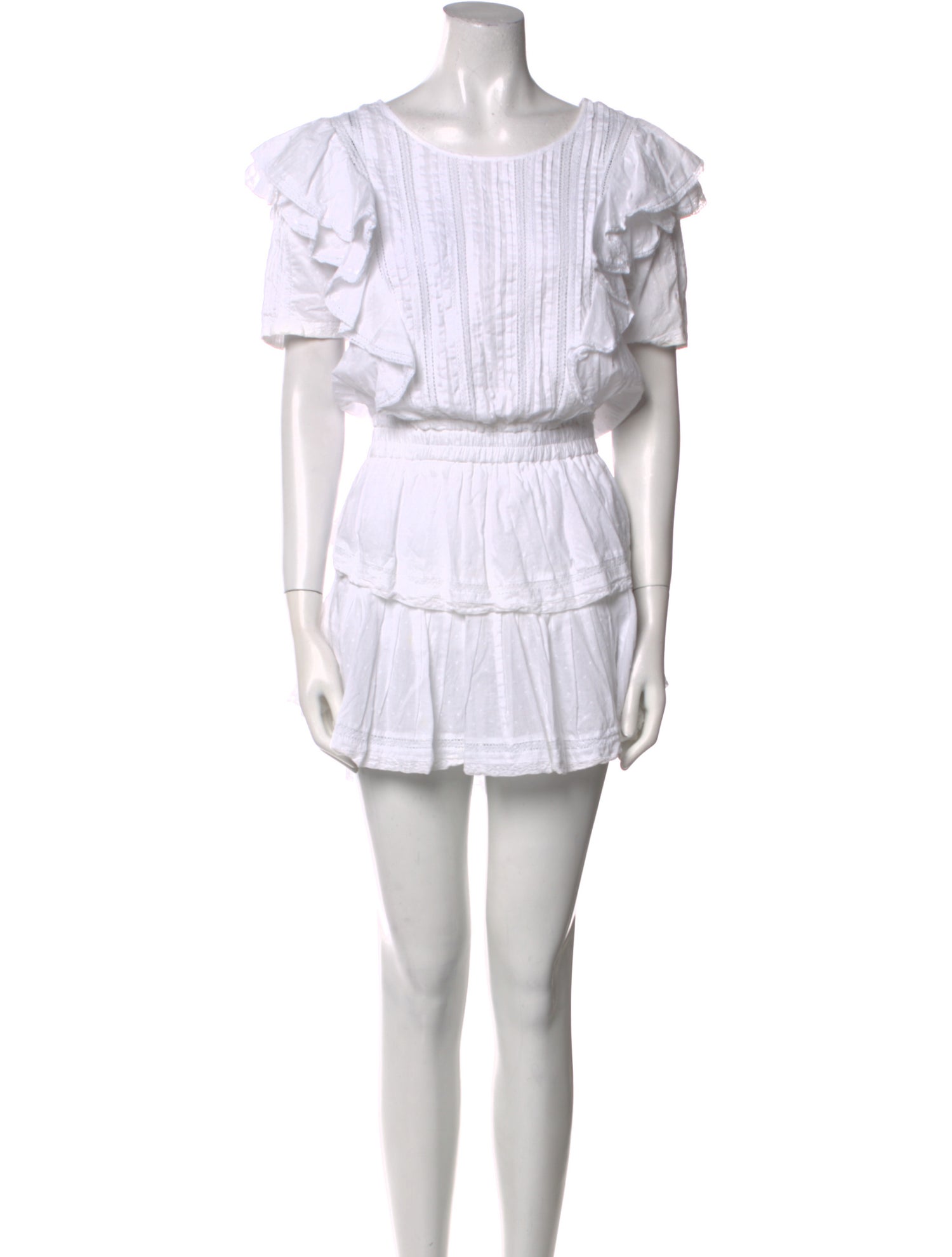 LoveShackFancy Scoop Neck Mini Dress