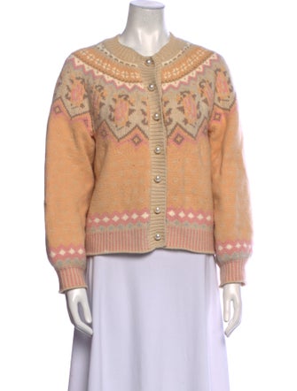 LoveShackFancy Graphic Print Crew Neck Sweater