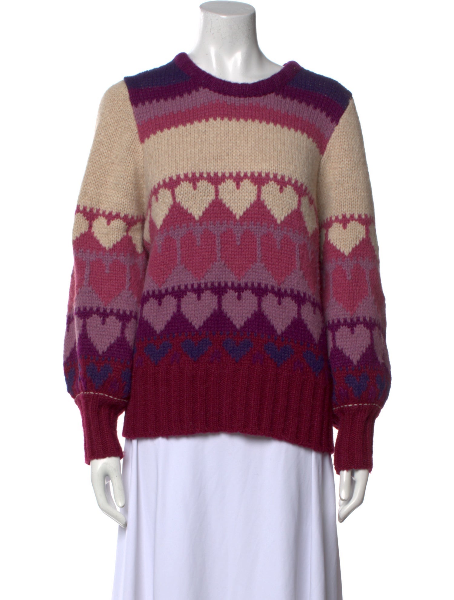 LoveShackFancy Printed Scoop Neck Sweater