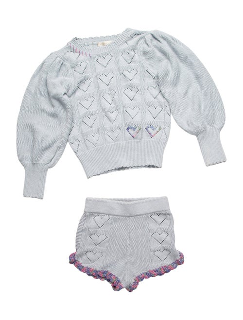 LoveShackFancy Knit Sweater Short Set