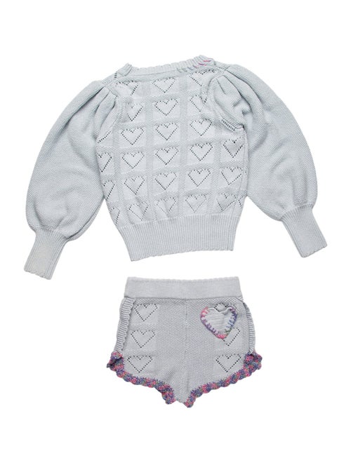 LoveShackFancy Knit Sweater Short Set